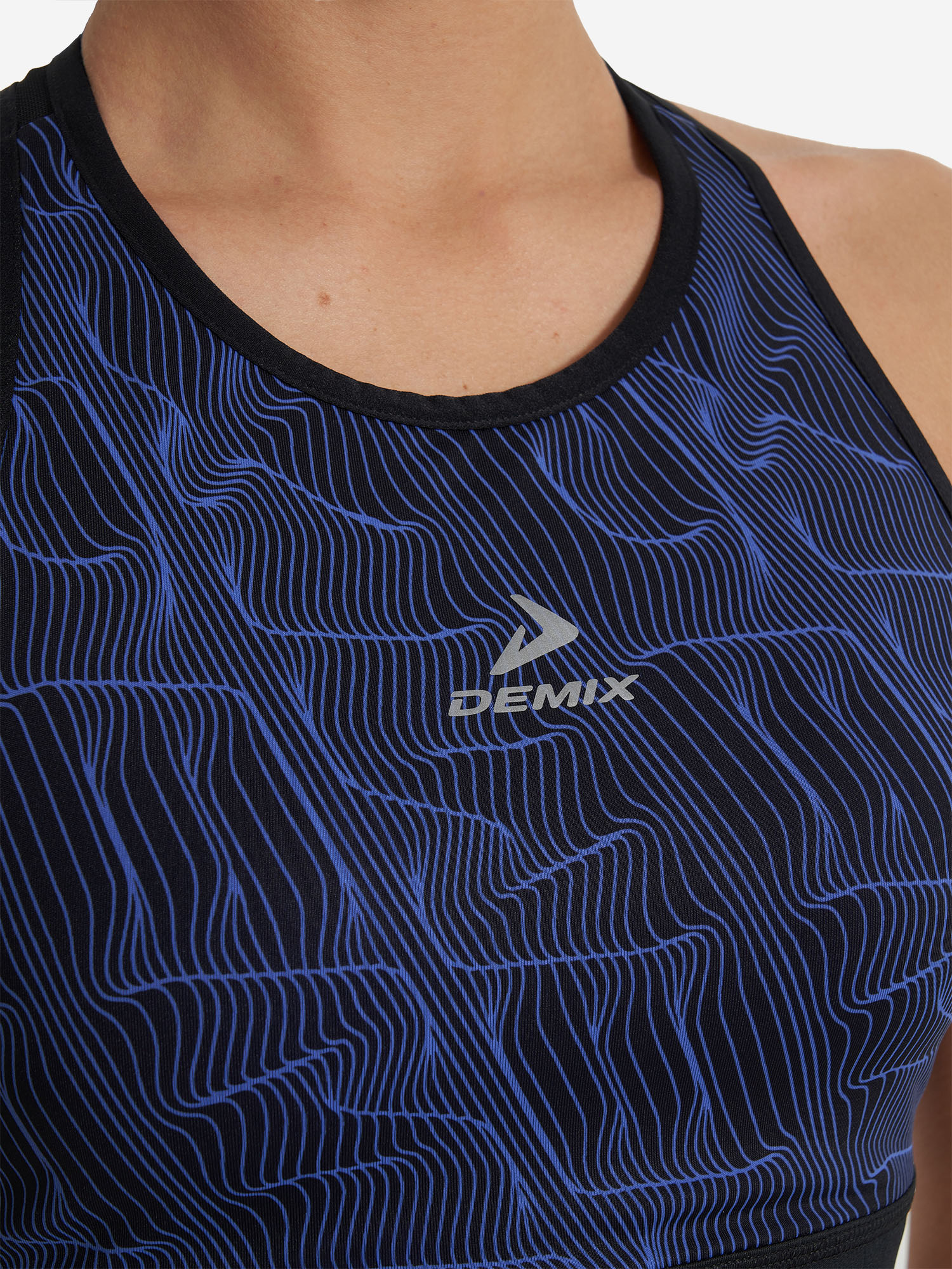 фото Топ бра спортивный demix activemove urban mesh back, синий