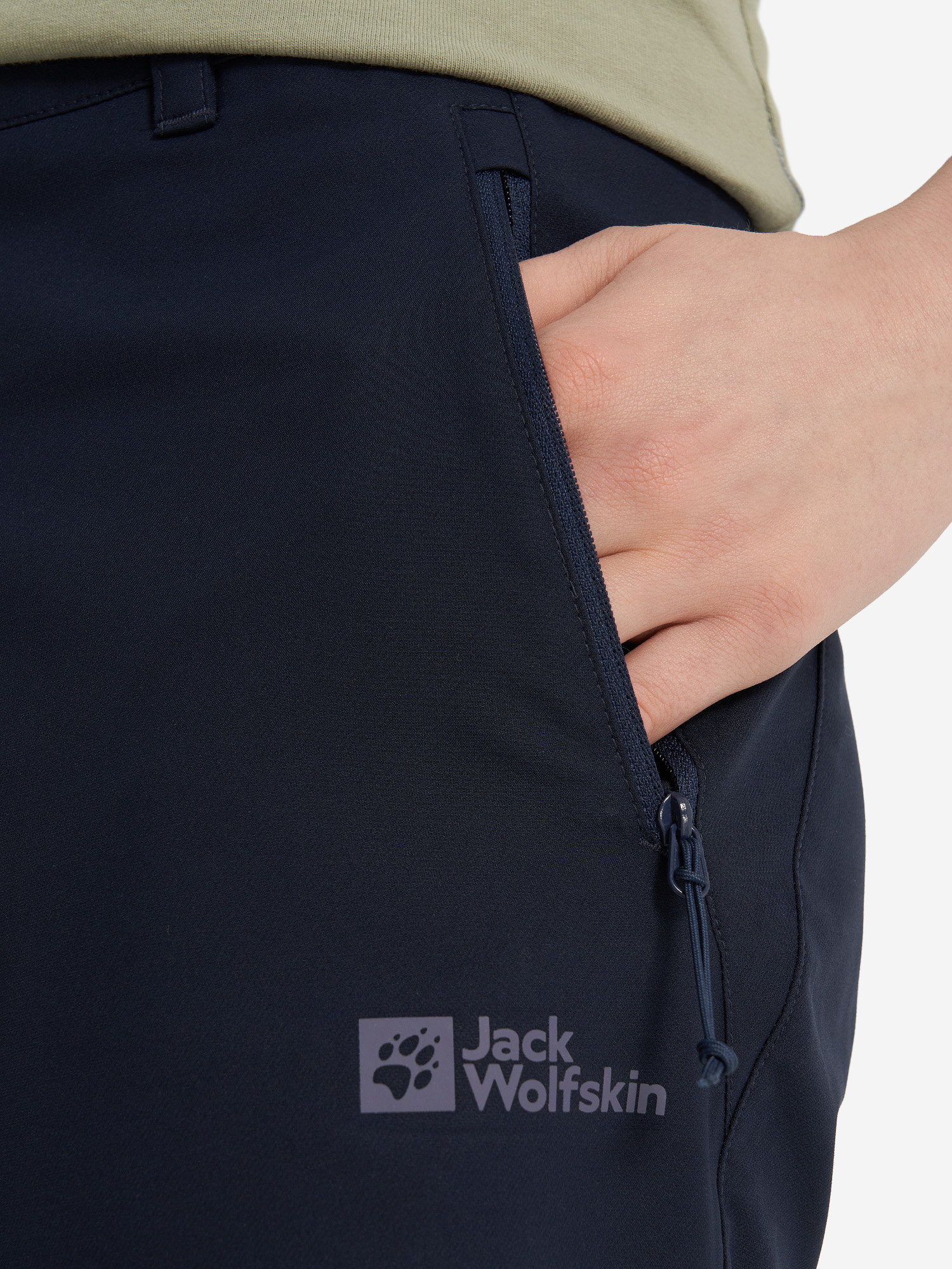 фото Шорты женские jack wolfskin active track, синий