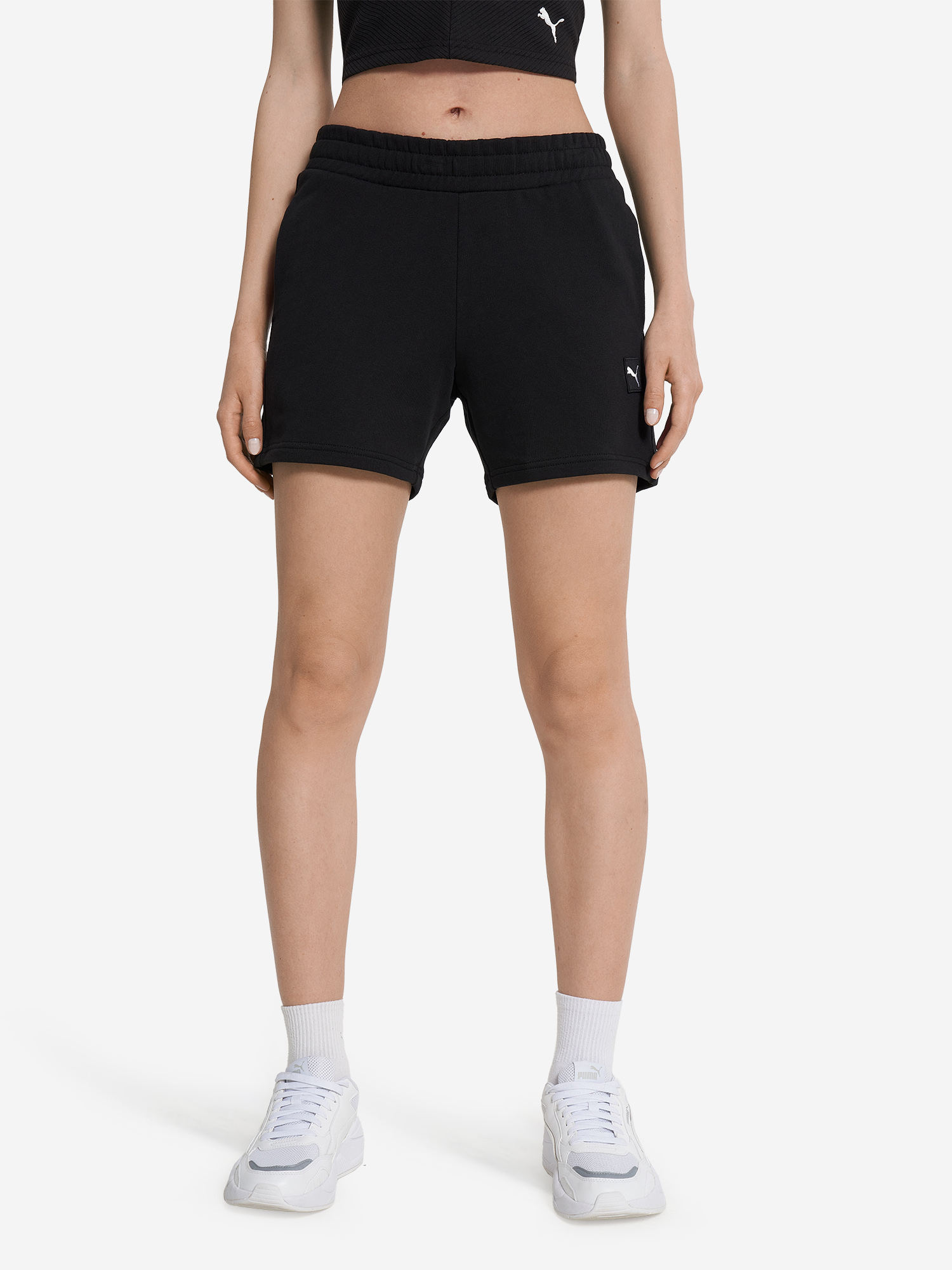 фото Шорты женские puma ess elevated, черный
