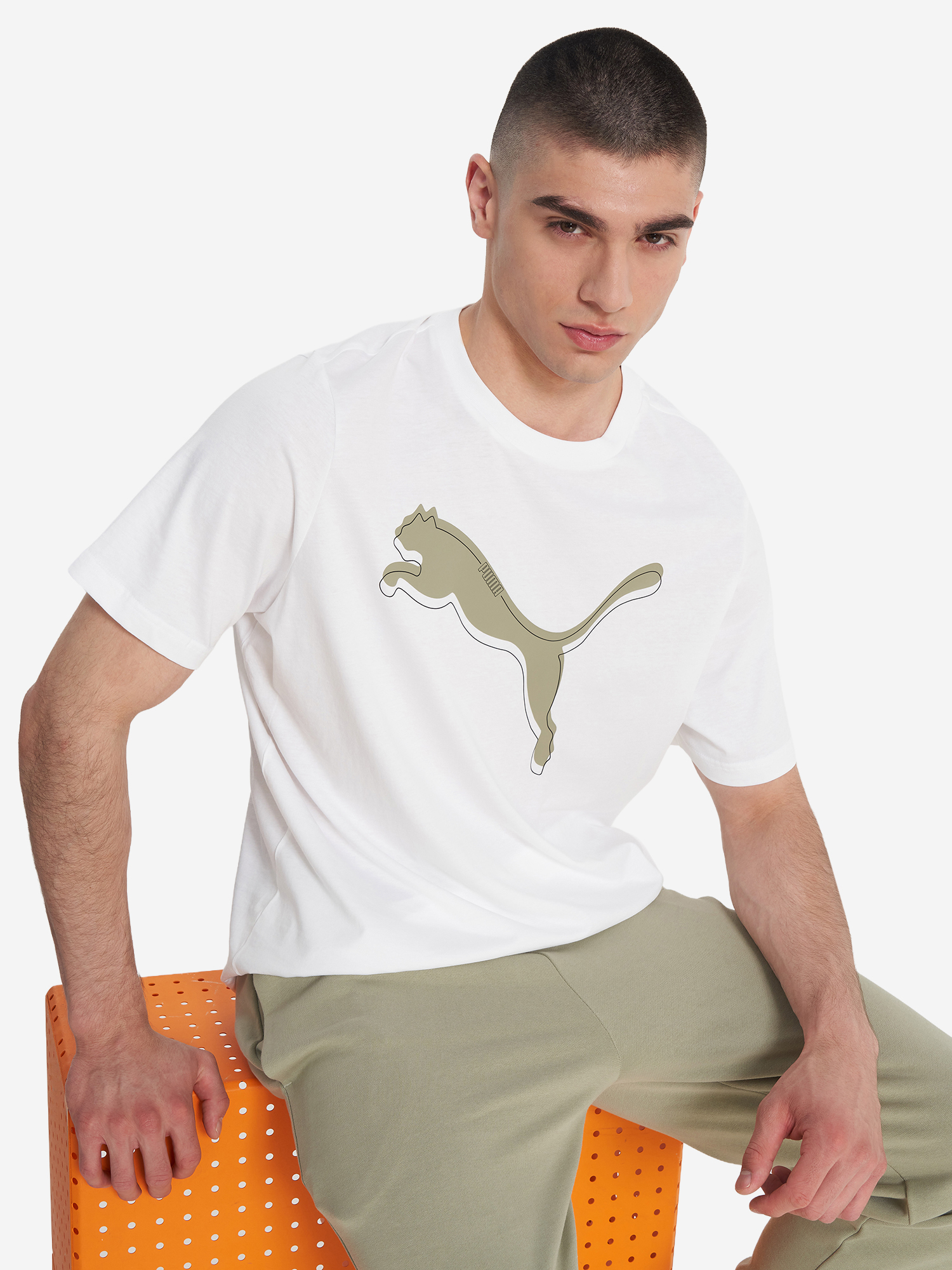 фото Футболка мужская puma graphic, белый
