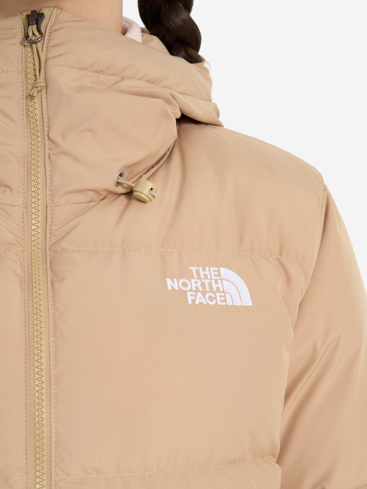 фото Пуховик женский the north face triple c, бежевый