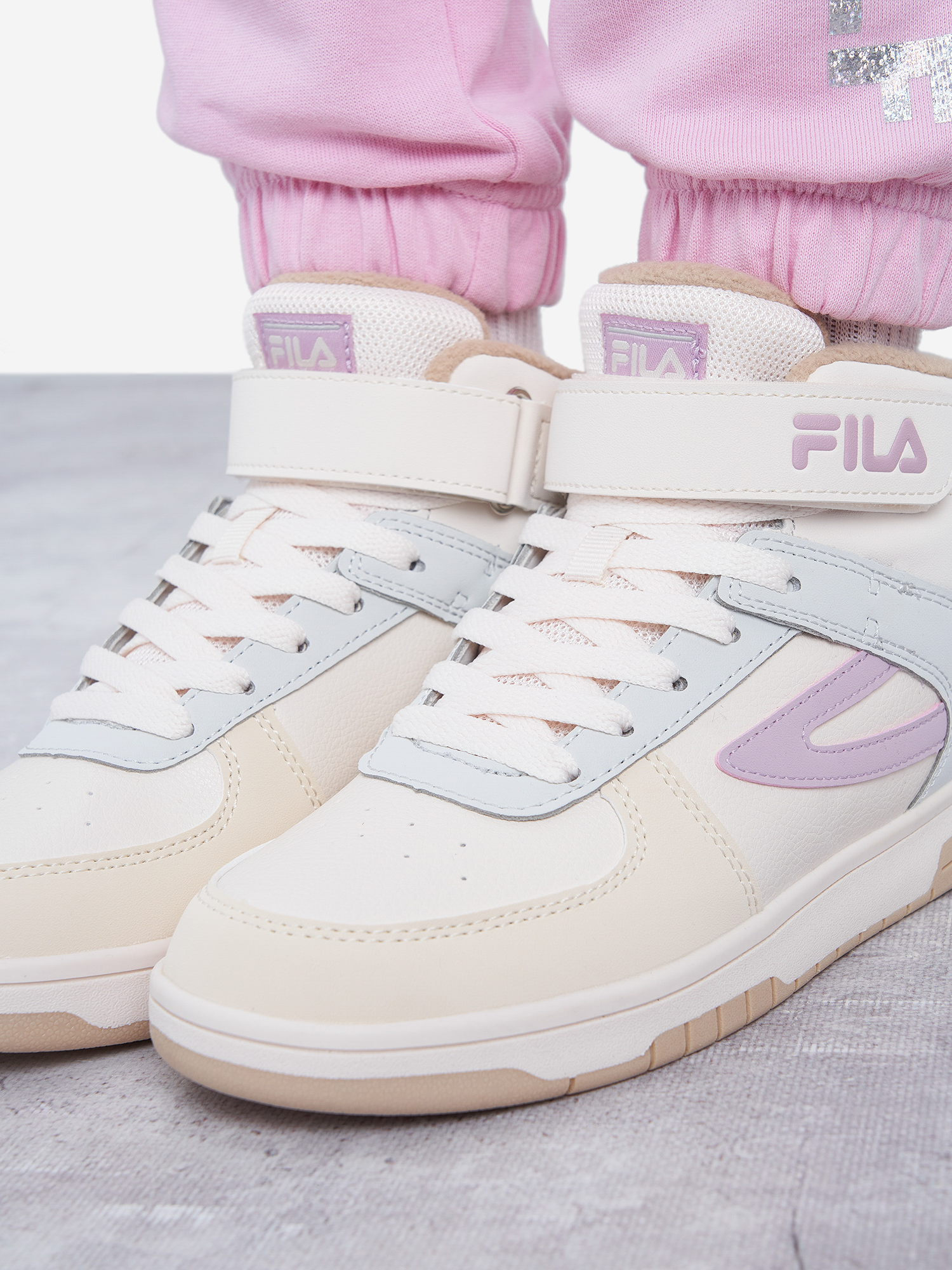 фото Кеды утепленные для девочек fila nxt mid wtr, бежевый