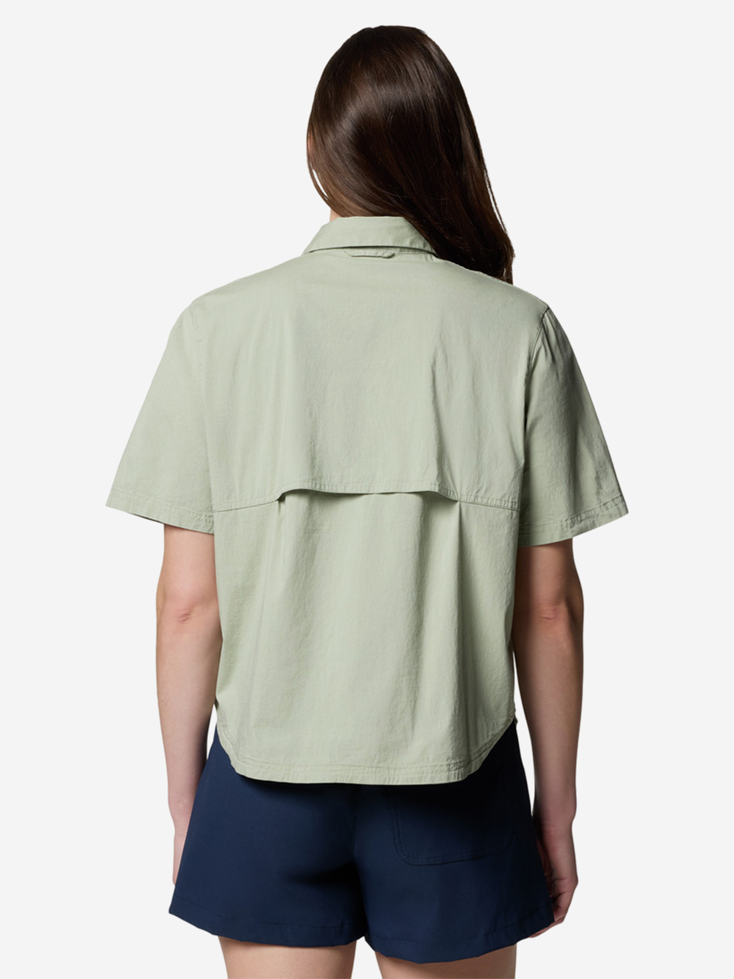 фото Рубашка с коротким рукавом женская columbia brea falls woven ss, зеленый