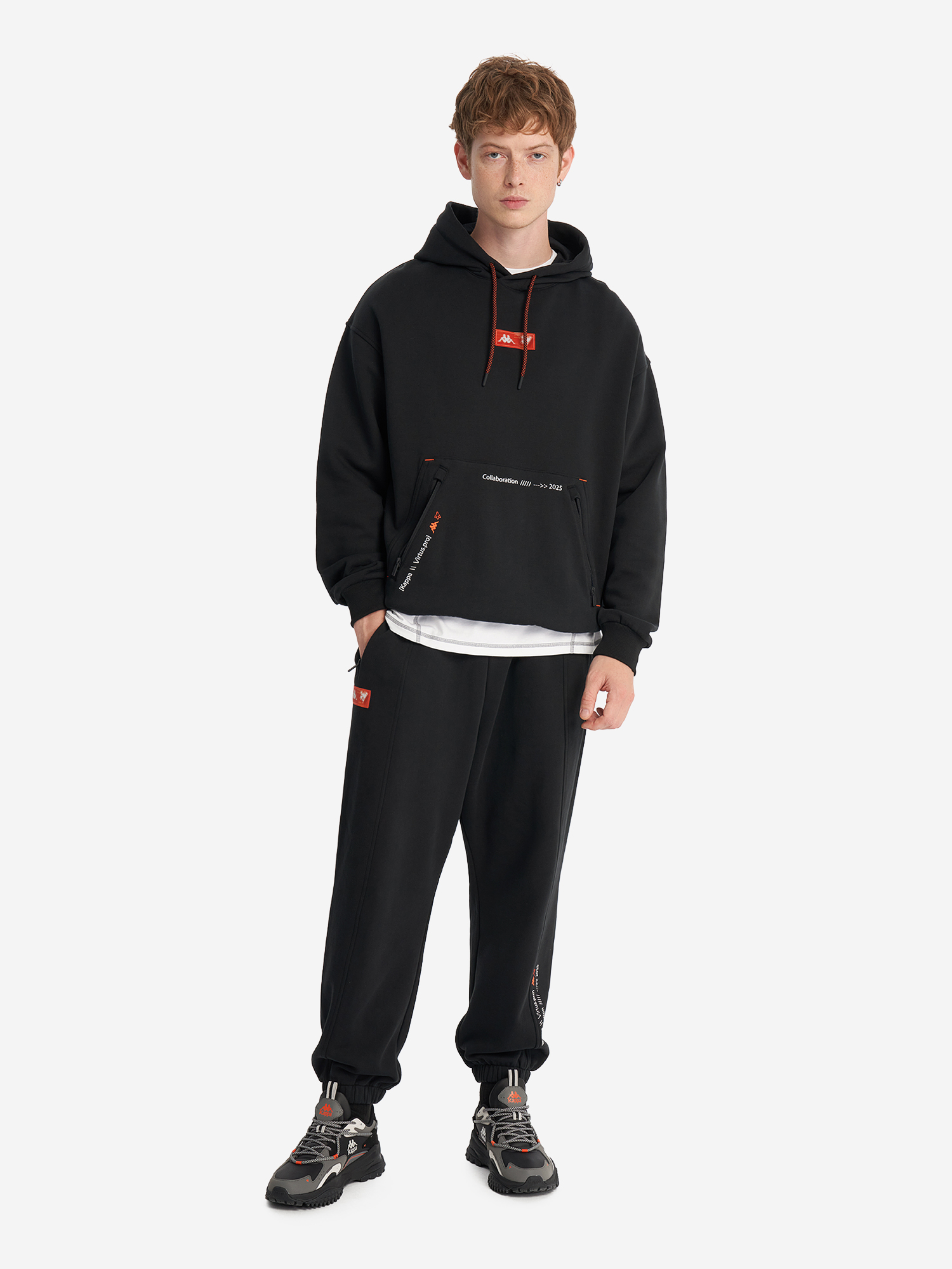 фото Брюки kappa x virtus.pro, черный