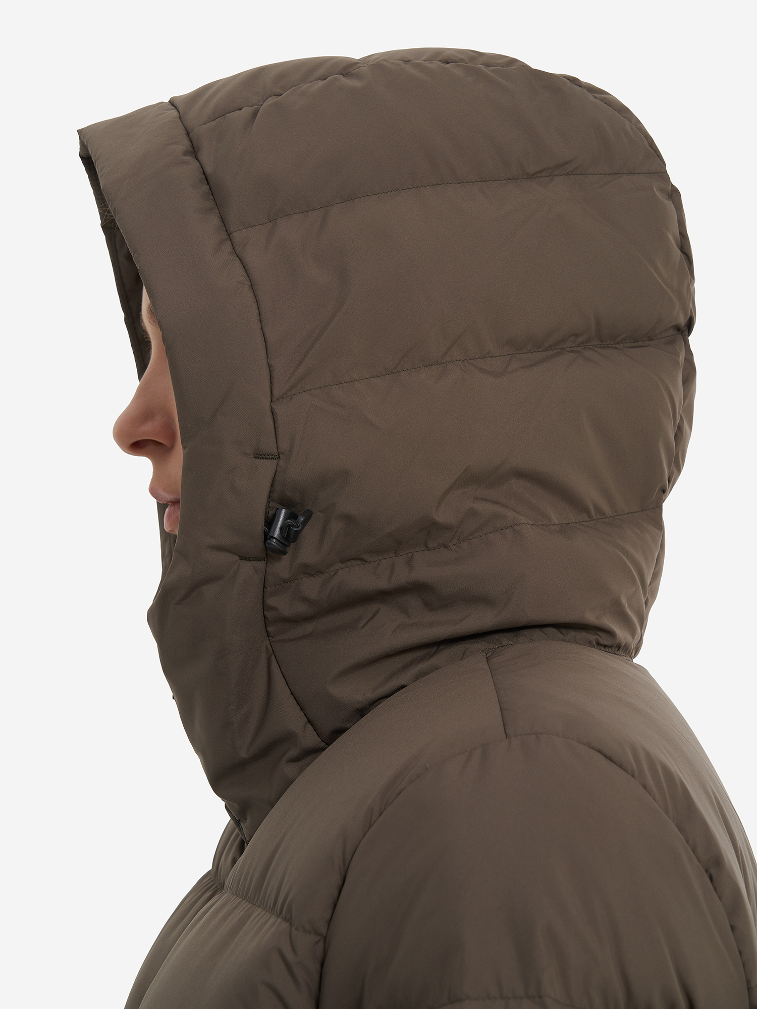 фото Пальто пуховое женское jack wolfskin frozen palace, коричневый