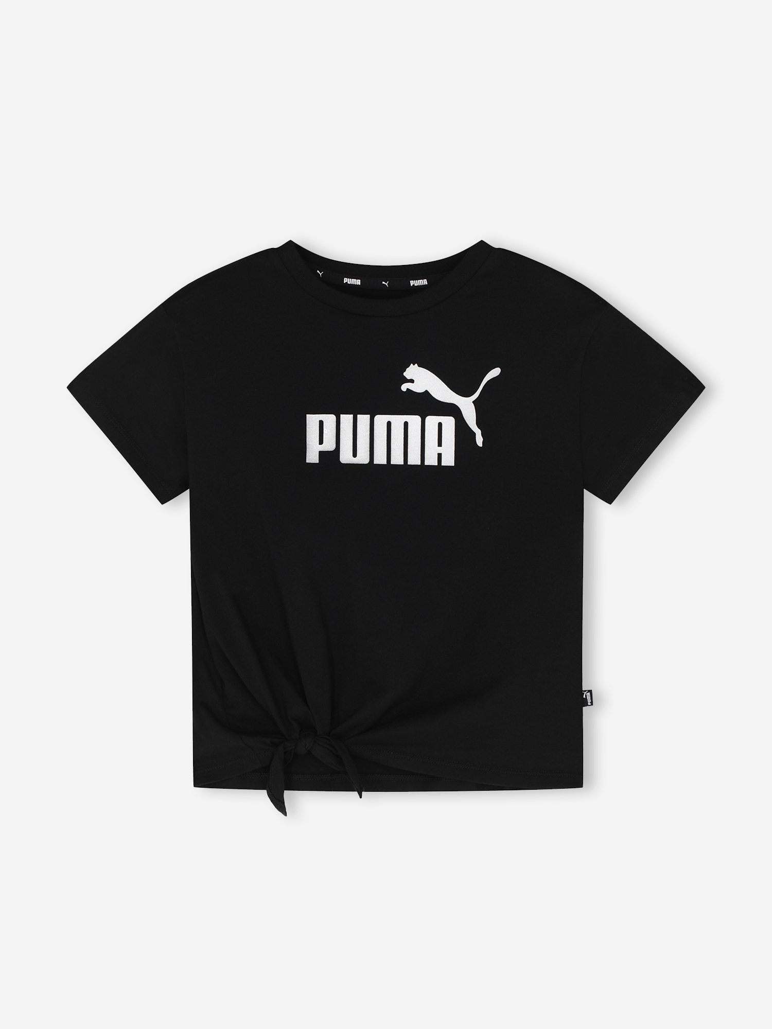 фото Футболка для девочек puma ess+ logo knotted, черный