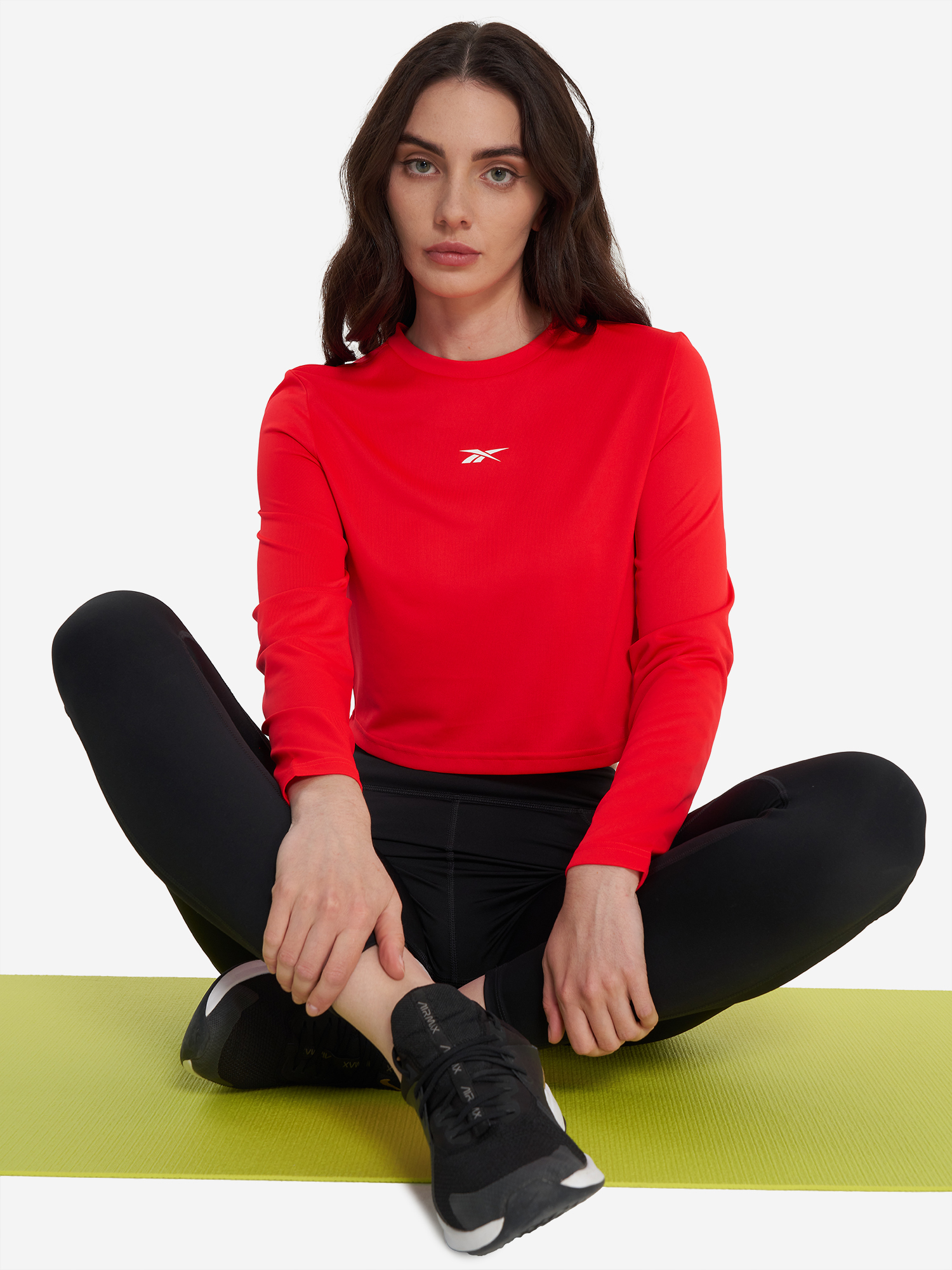 фото Лонгслив женский reebok paige core, красный