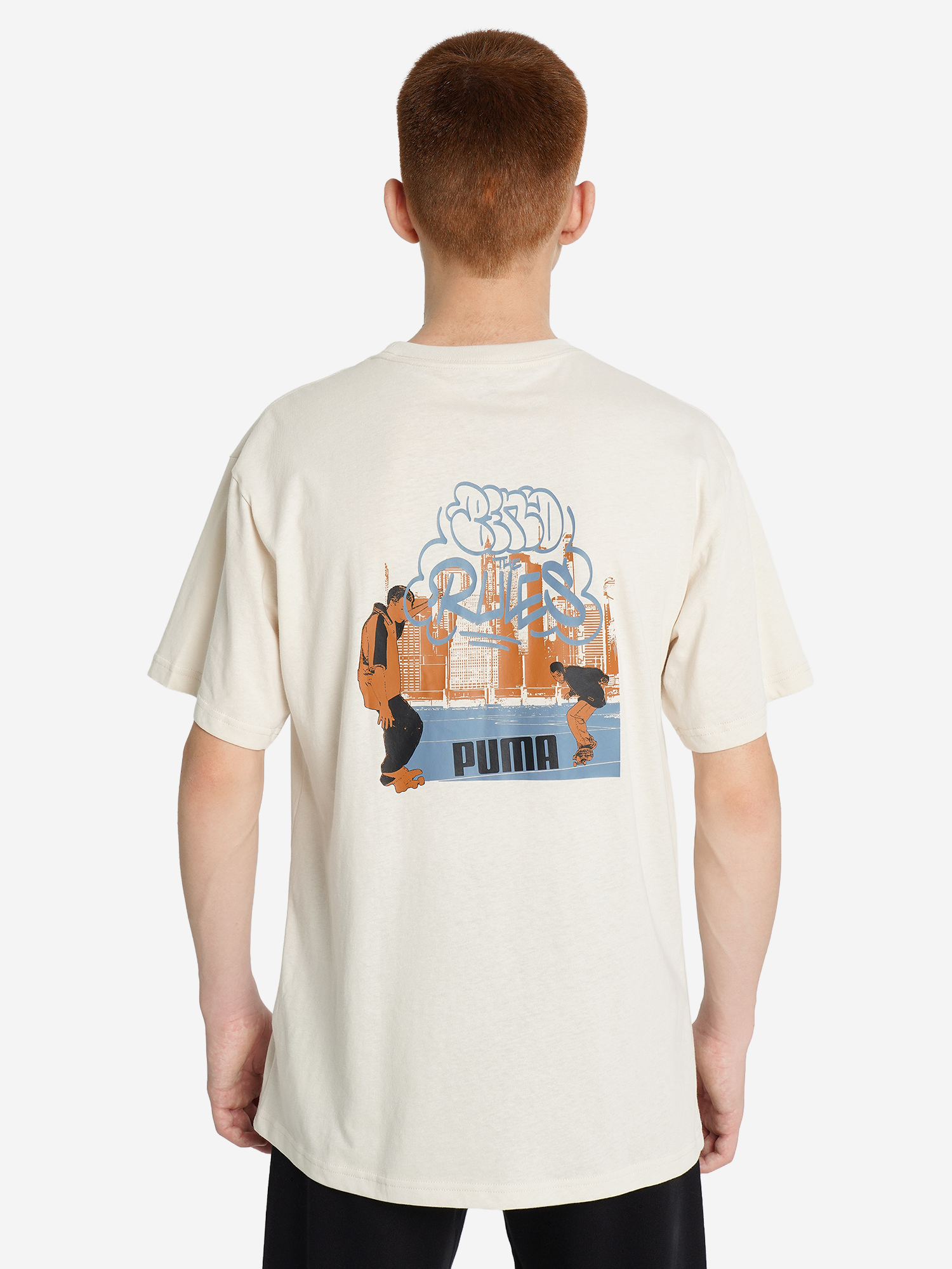 фото Футболка для мальчиков puma mid90 s graphic, бежевый