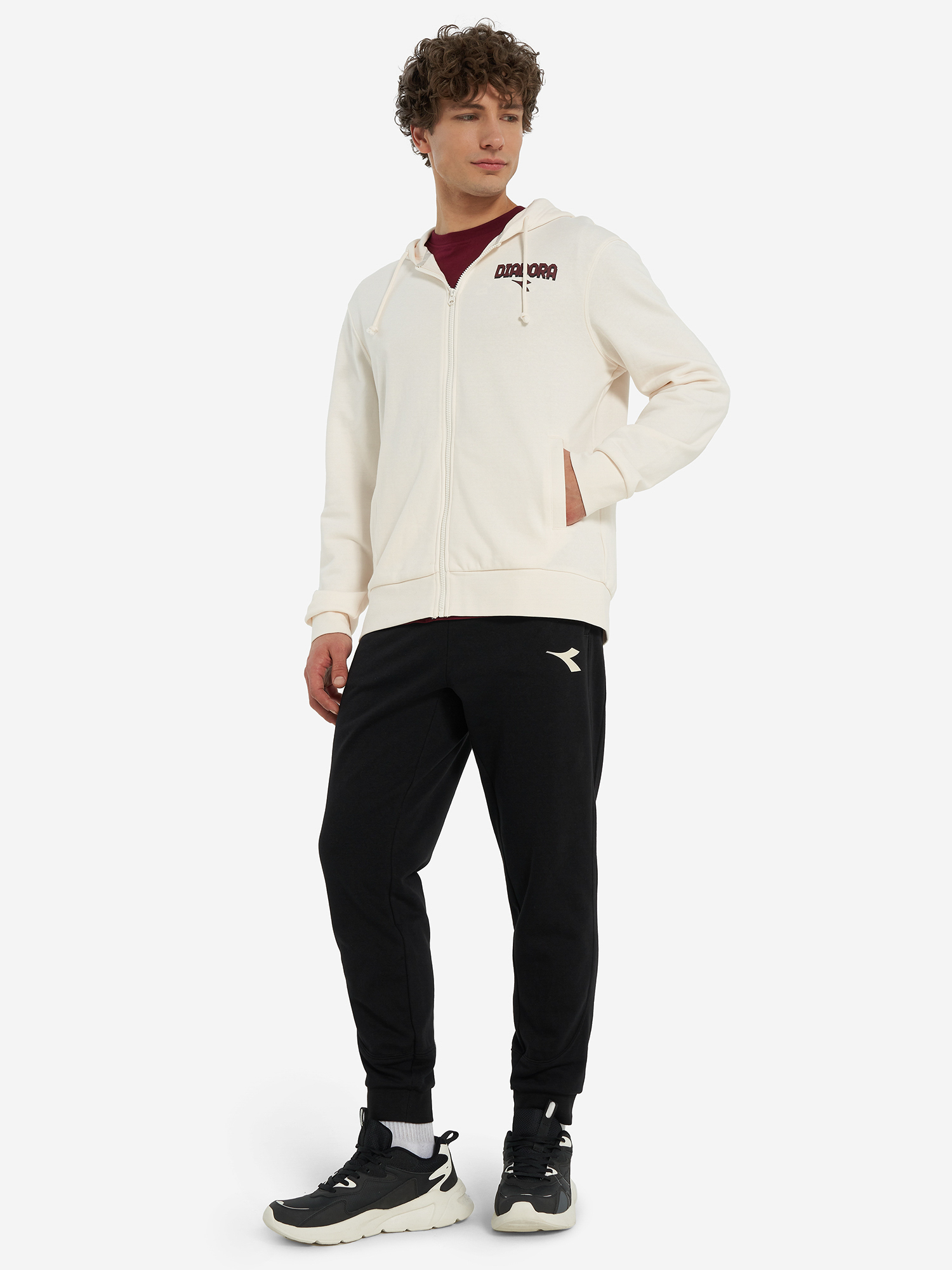 фото Толстовка мужская diadora, бежевый
