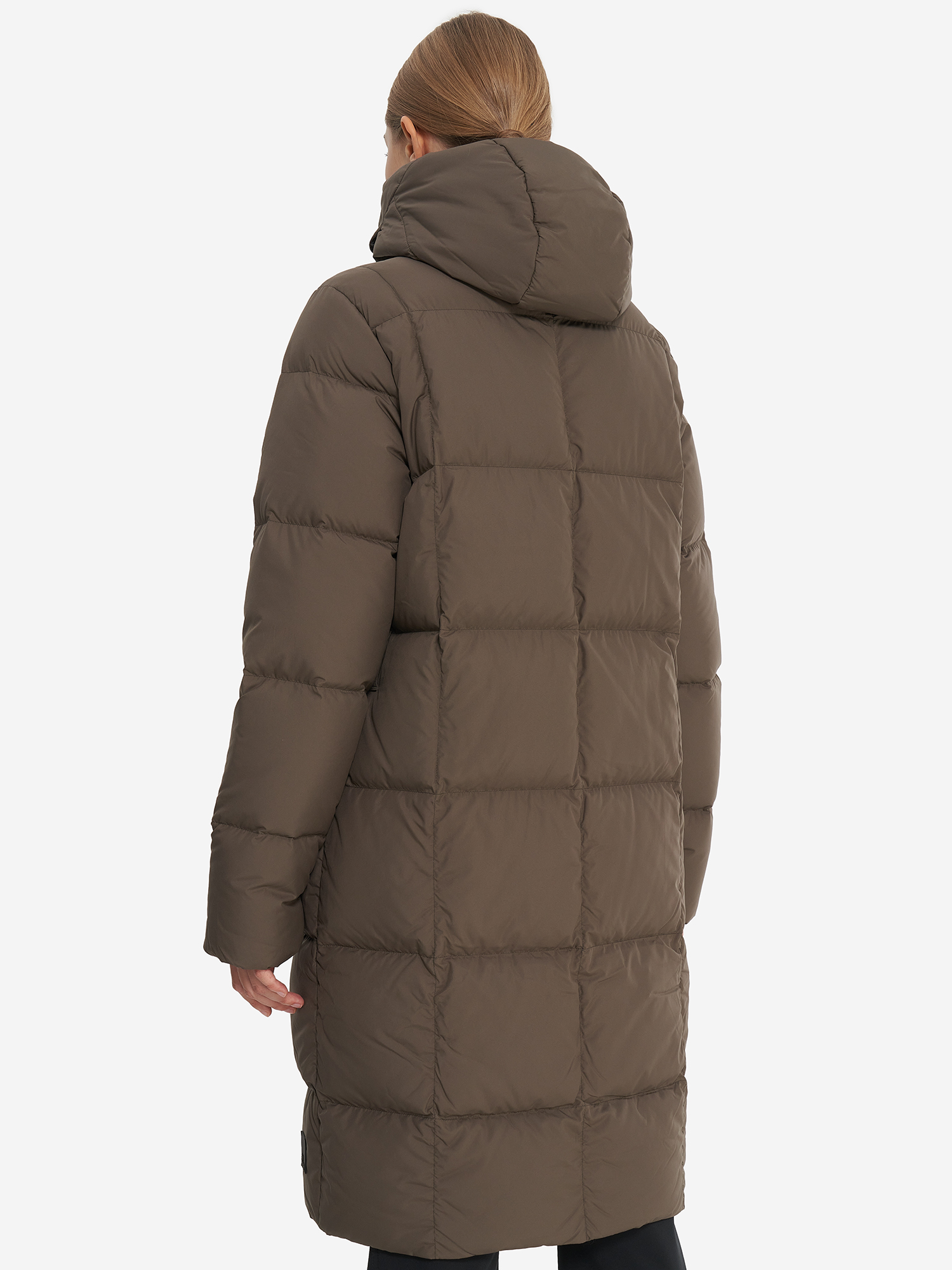 фото Пальто пуховое женское jack wolfskin frozen lake, коричневый