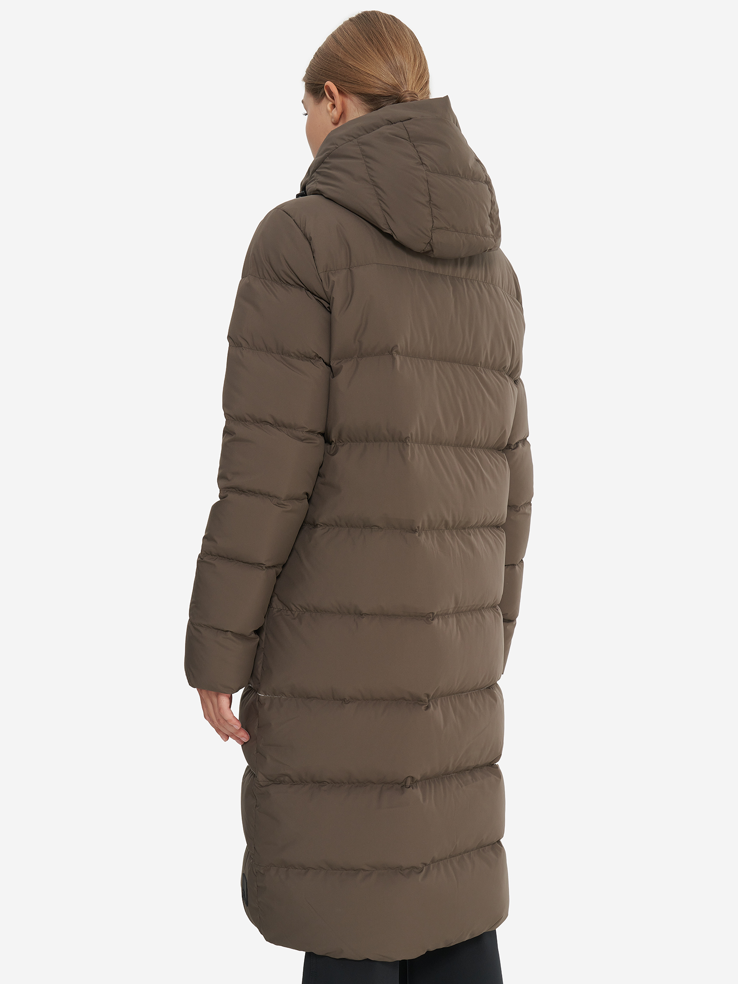фото Пальто пуховое женское jack wolfskin frozen palace, коричневый
