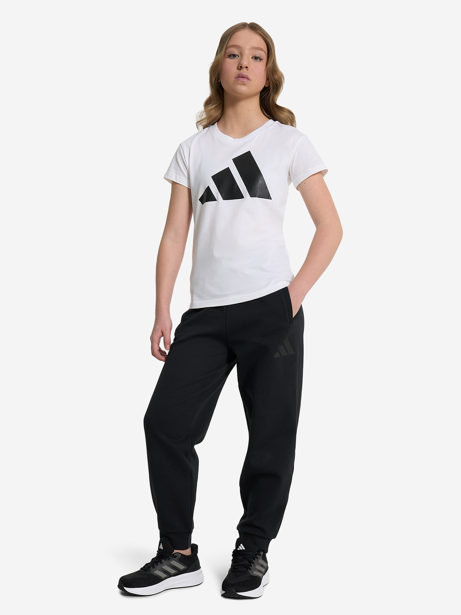 фото Футболка для девочек adidas, белый