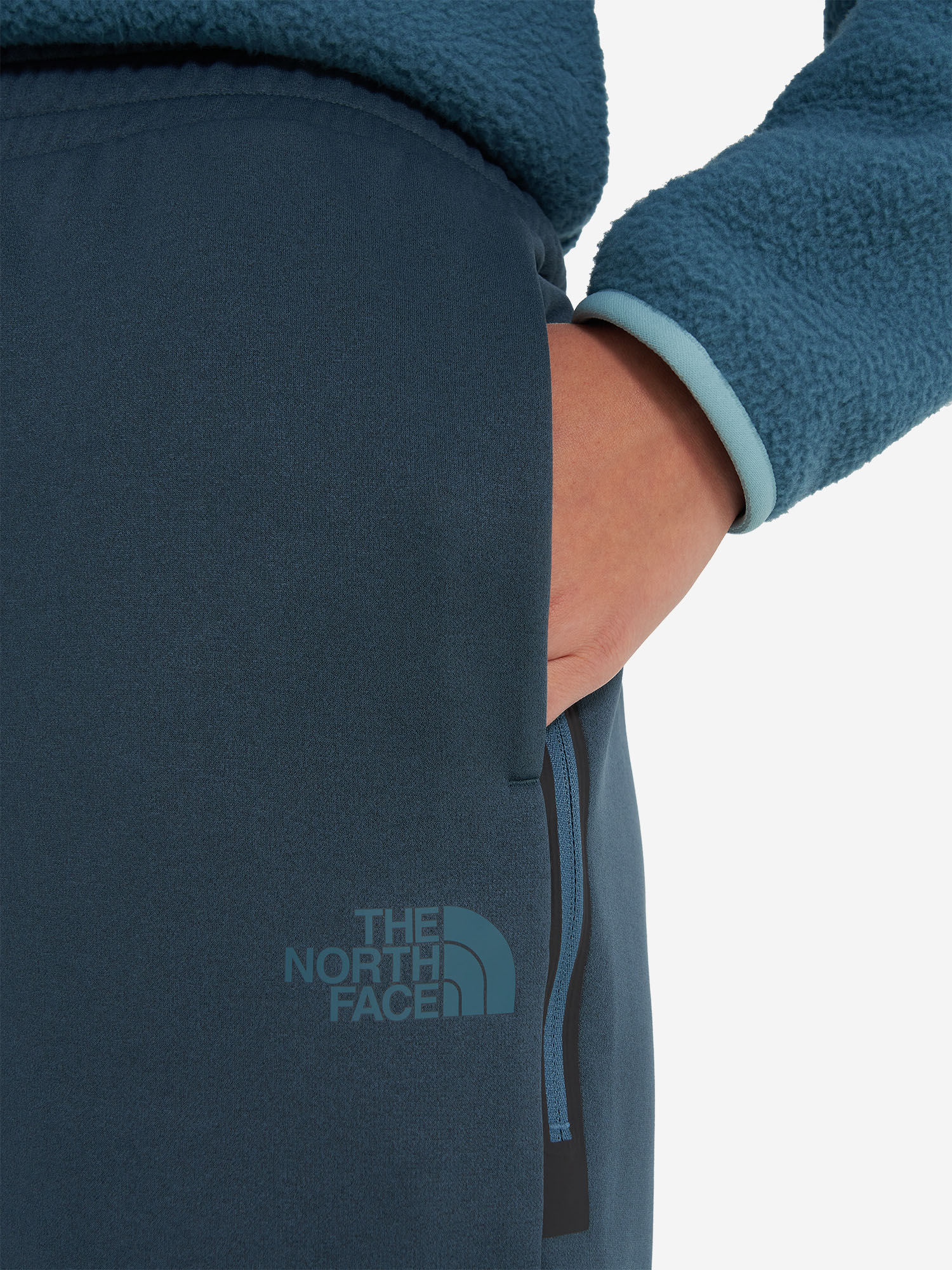фото Брюки флисовые женские the north face, синий