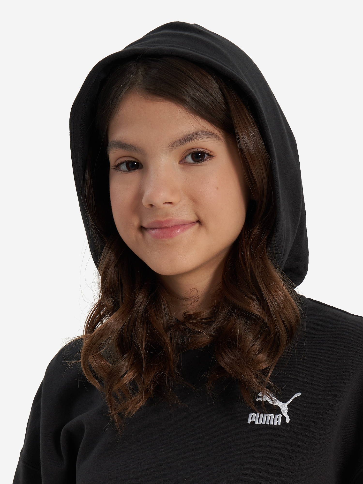 фото Худи для девочек puma better classic, черный