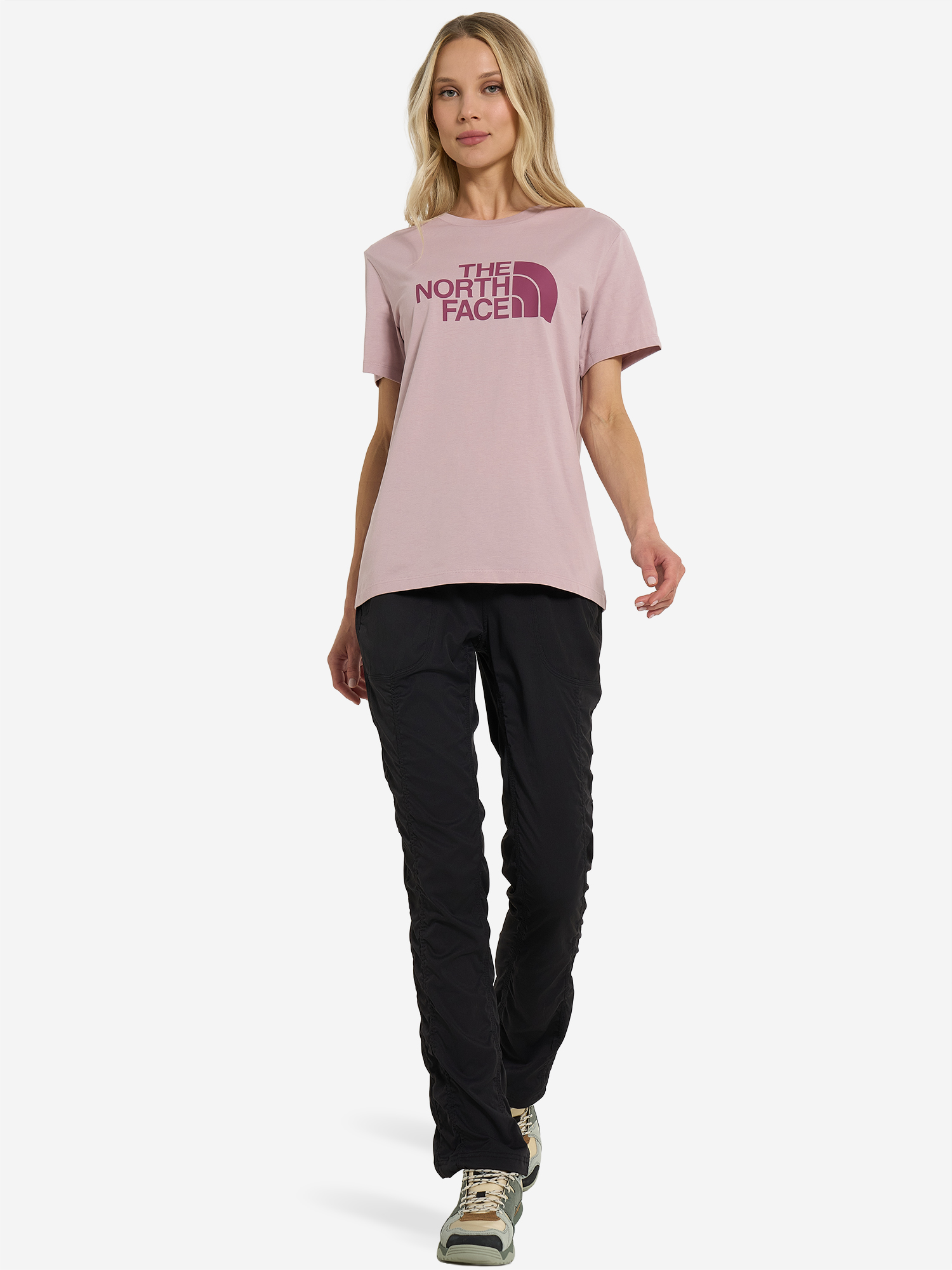 фото Футболка женская the north face easy, розовый