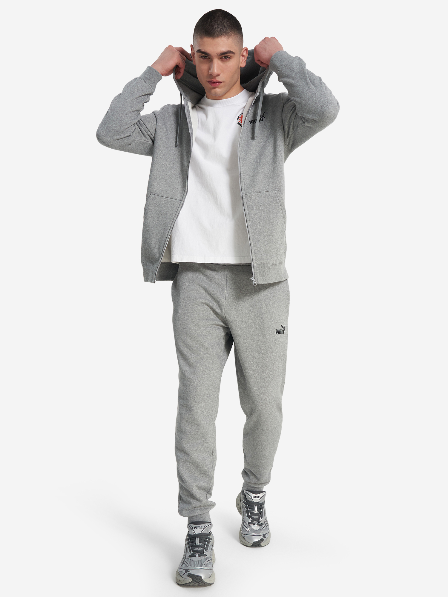 фото Толстовка мужская puma ess no. 1 logo, серый