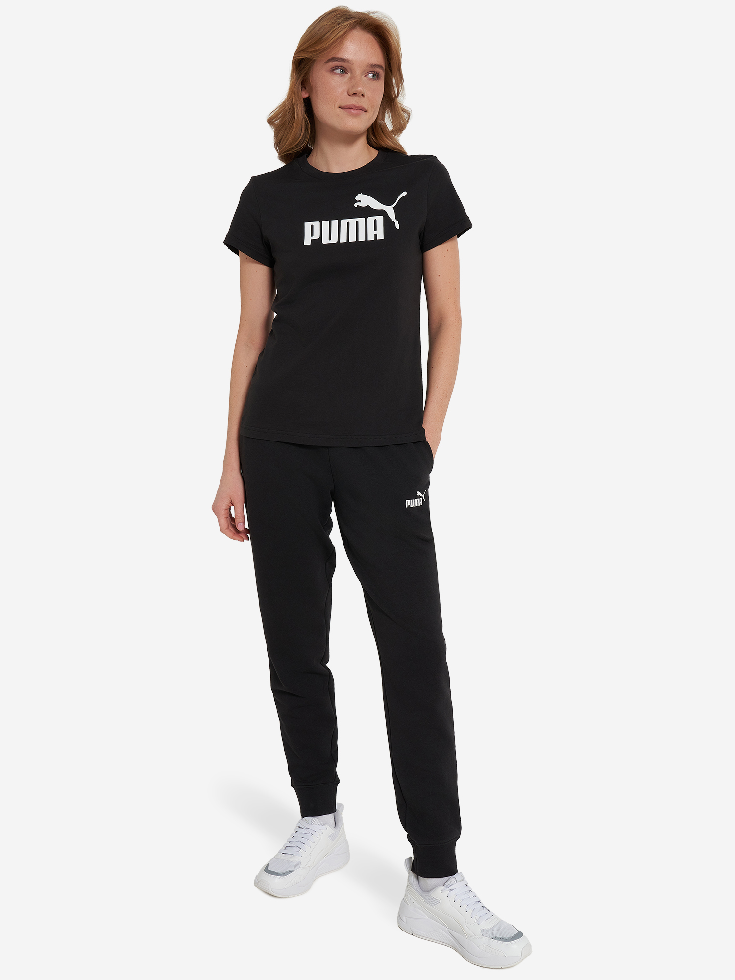 фото Футболка женская puma ess no. 1 logo, черный