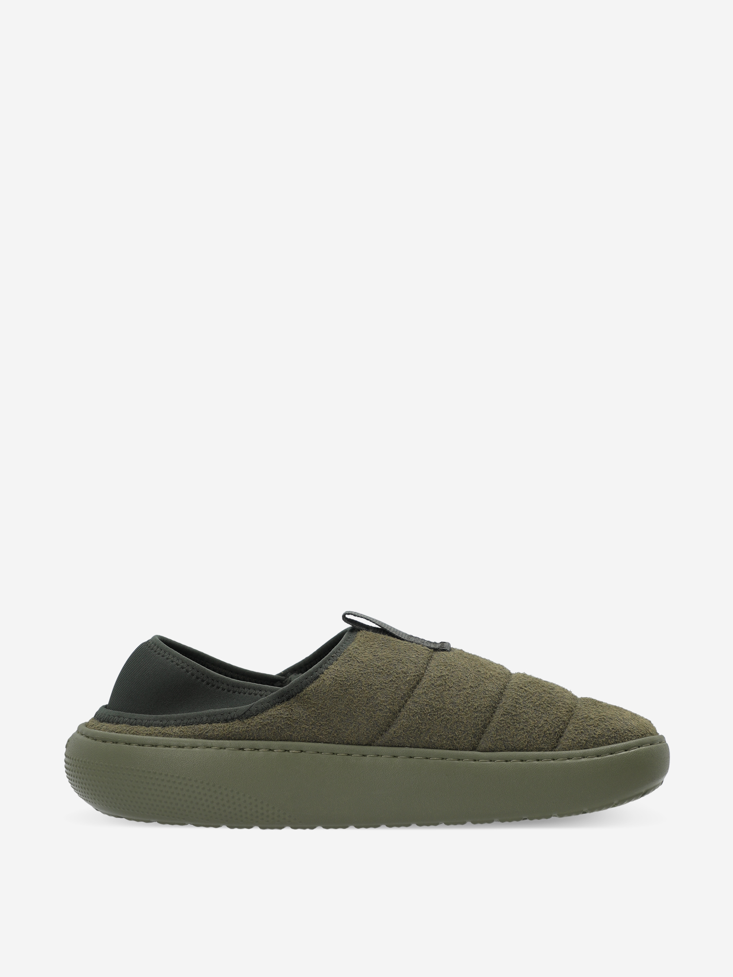 фото Слипоны утепленные мужские crocs classic sueded moc, зеленый