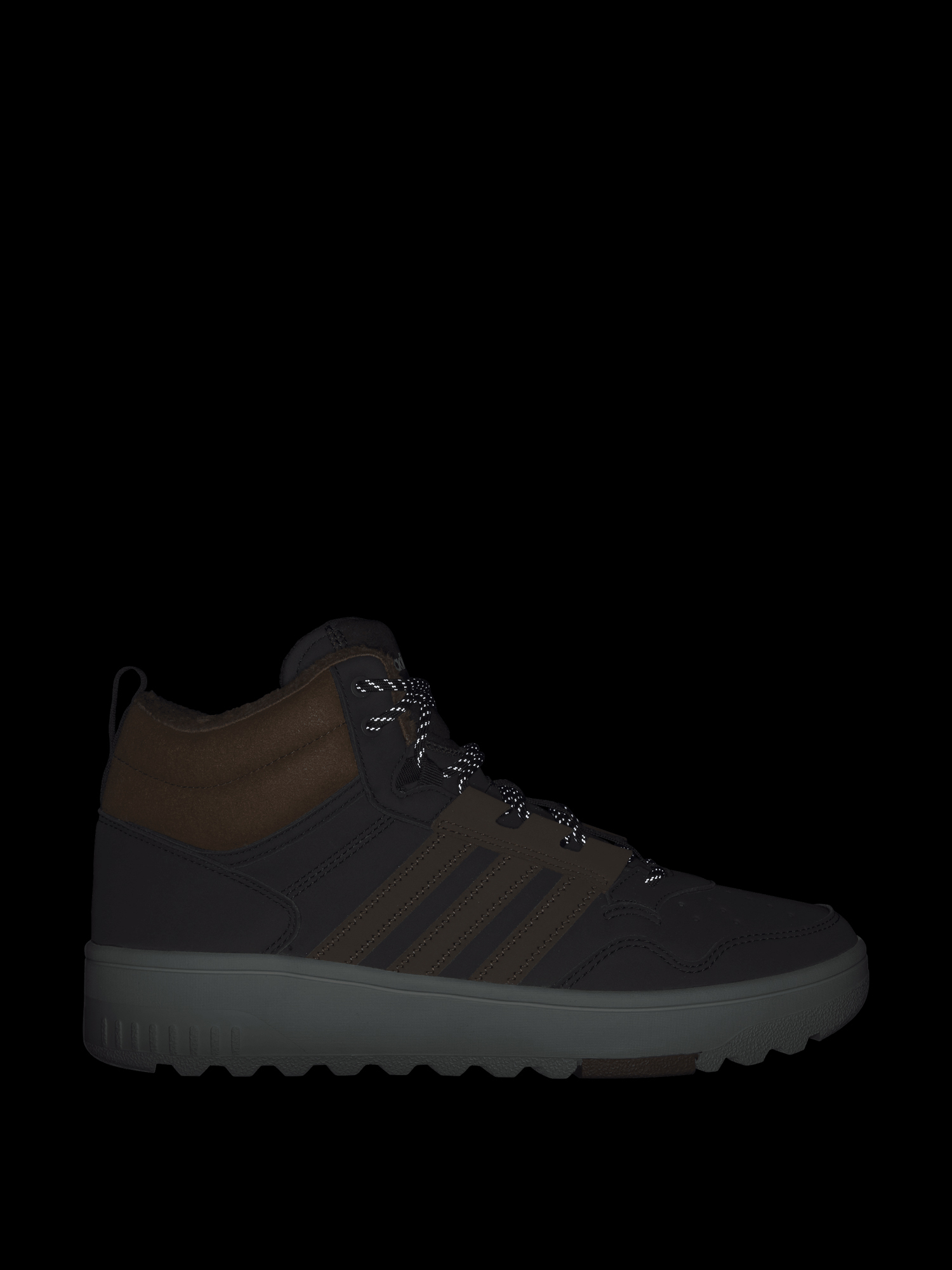 фото Кеды утепленные женские adidas hoops 4.0 winterized, коричневый