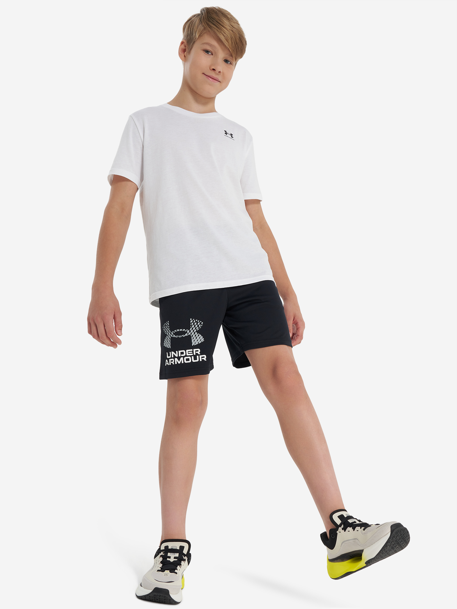 фото Шорты для мальчиков under armour tech logo, черный