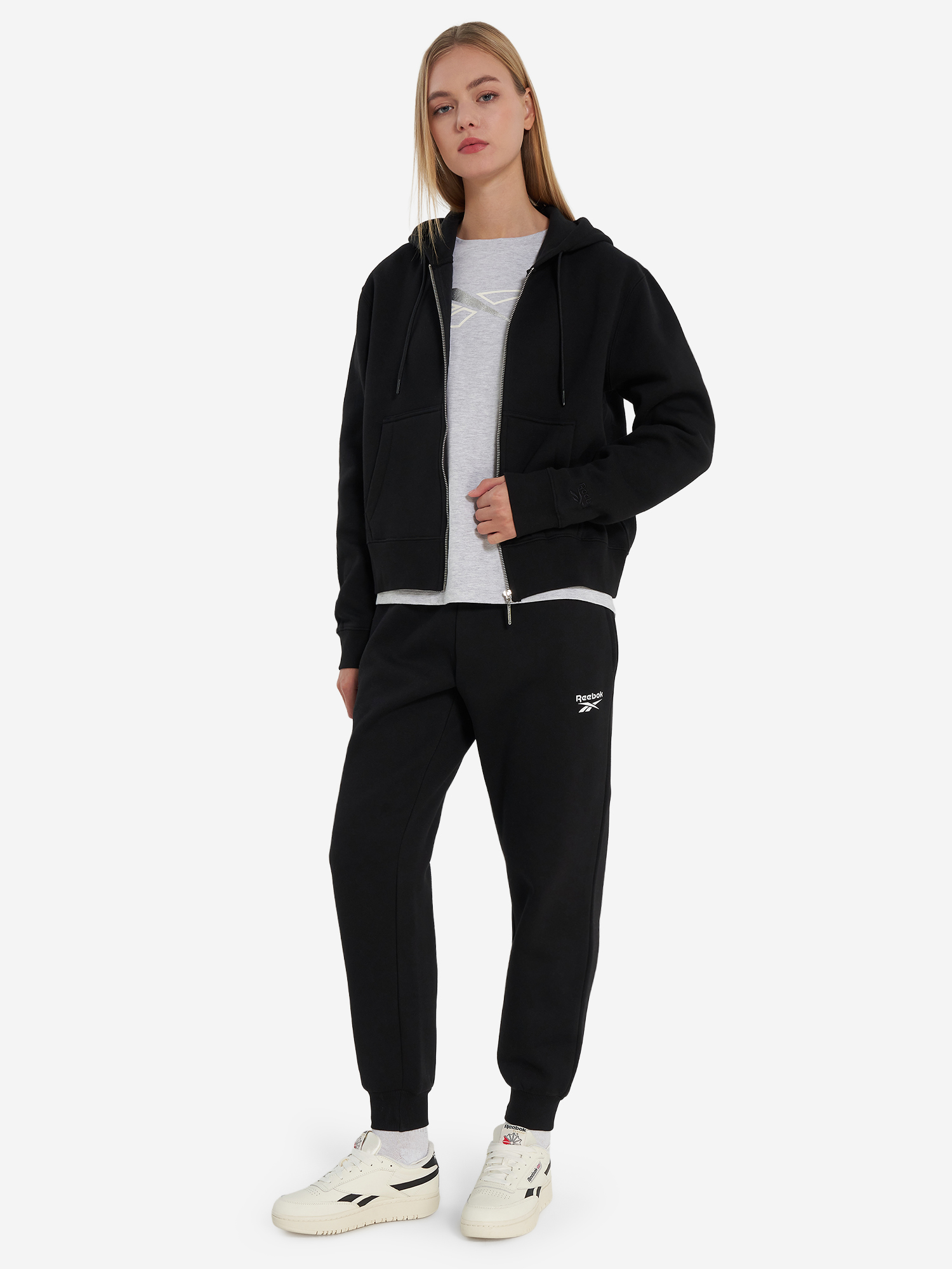 фото Толстовка женская reebok ariana, черный
