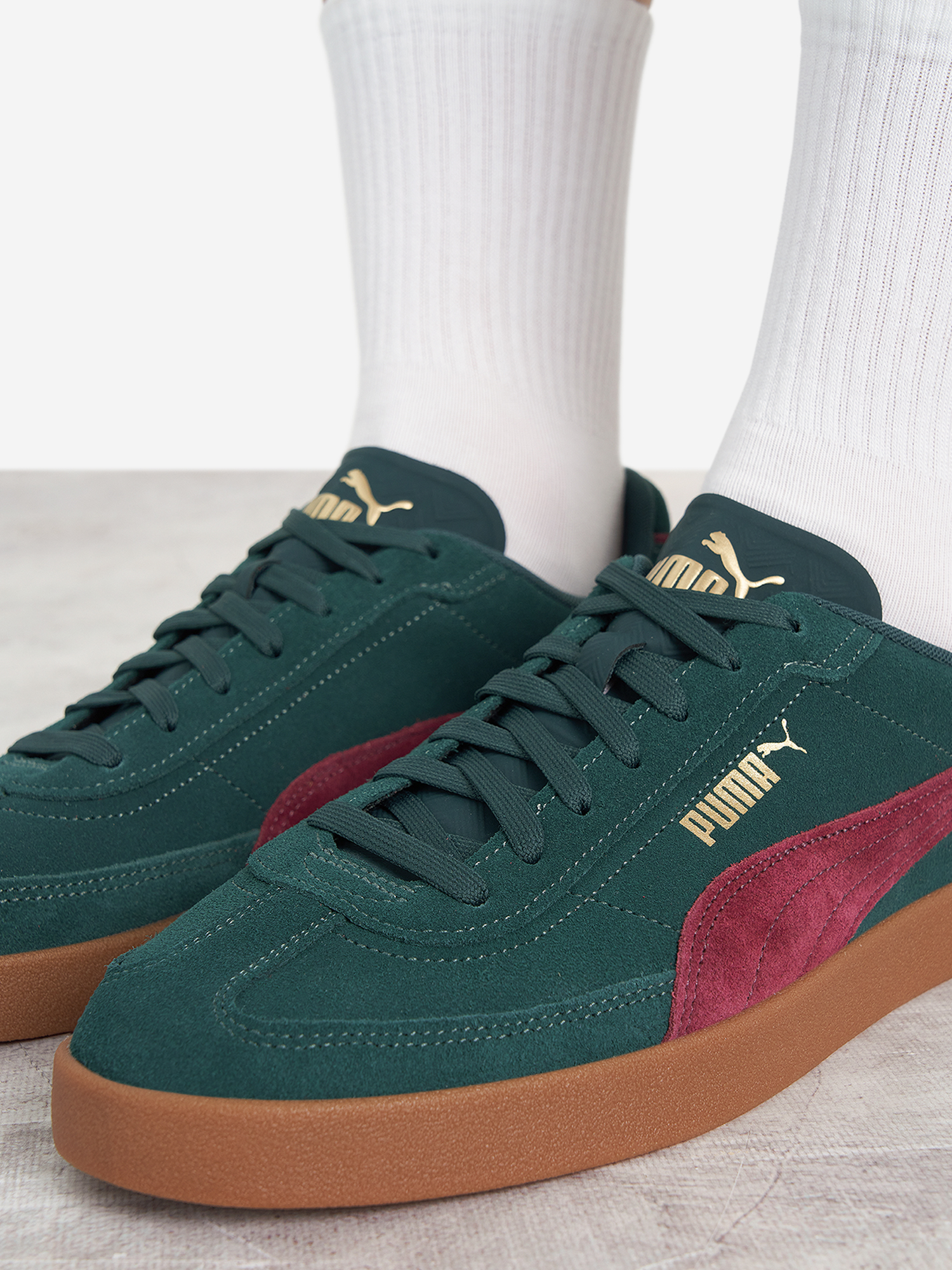 фото Кеды мужские puma club ii era suede, зеленый