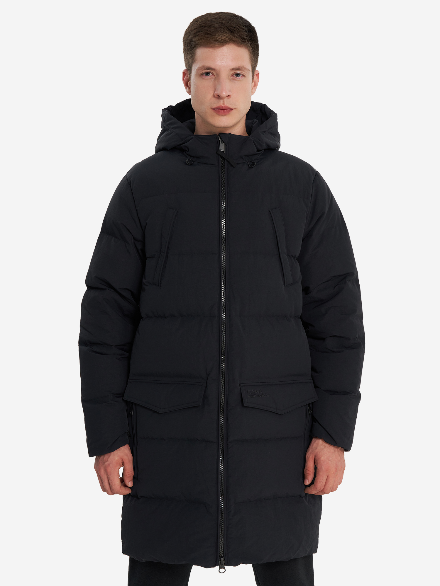 фото Пуховик мужской jack wolfskin nordlicht, черный