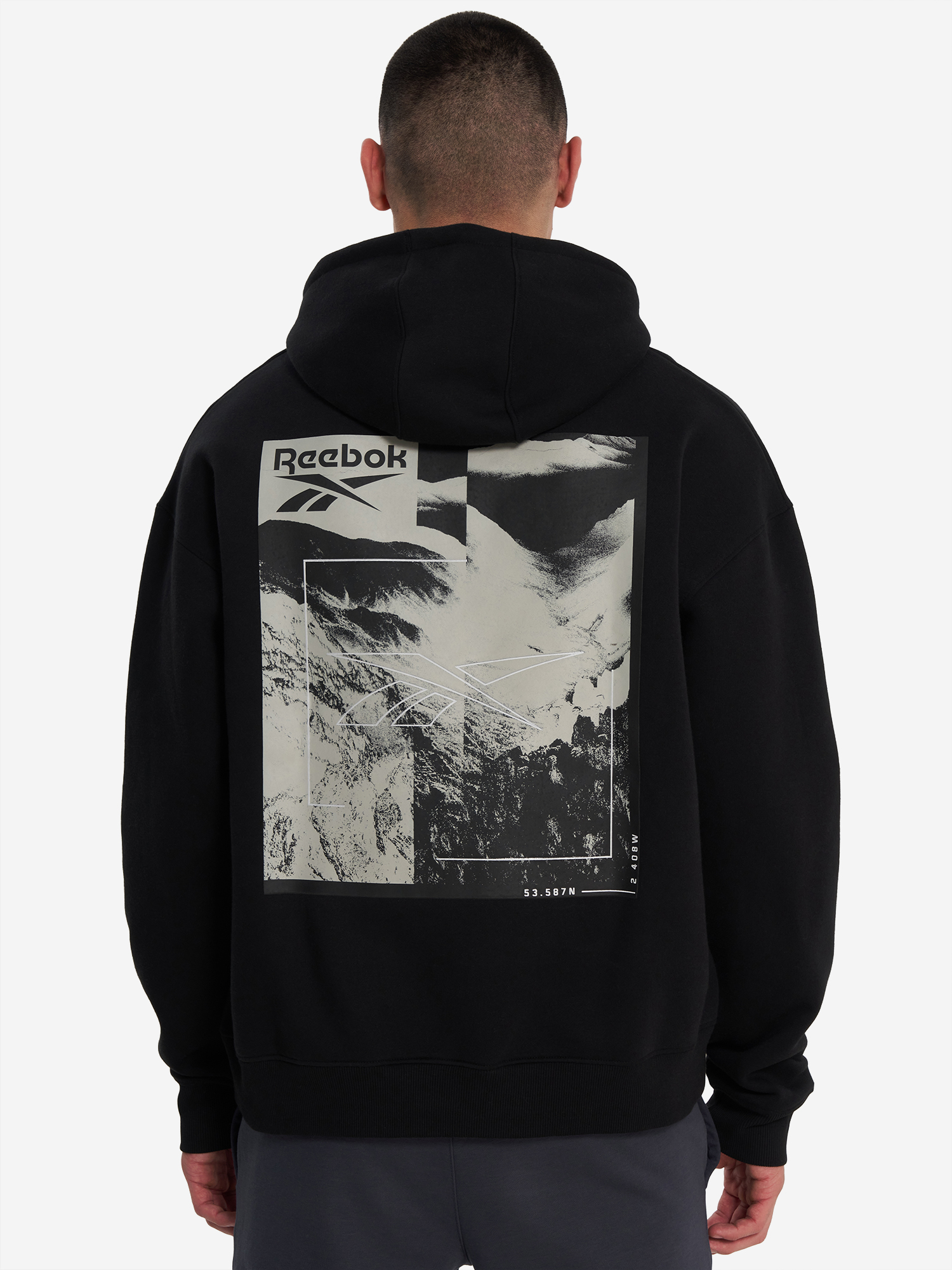 фото Худи мужское reebok nabeel mountain, черный