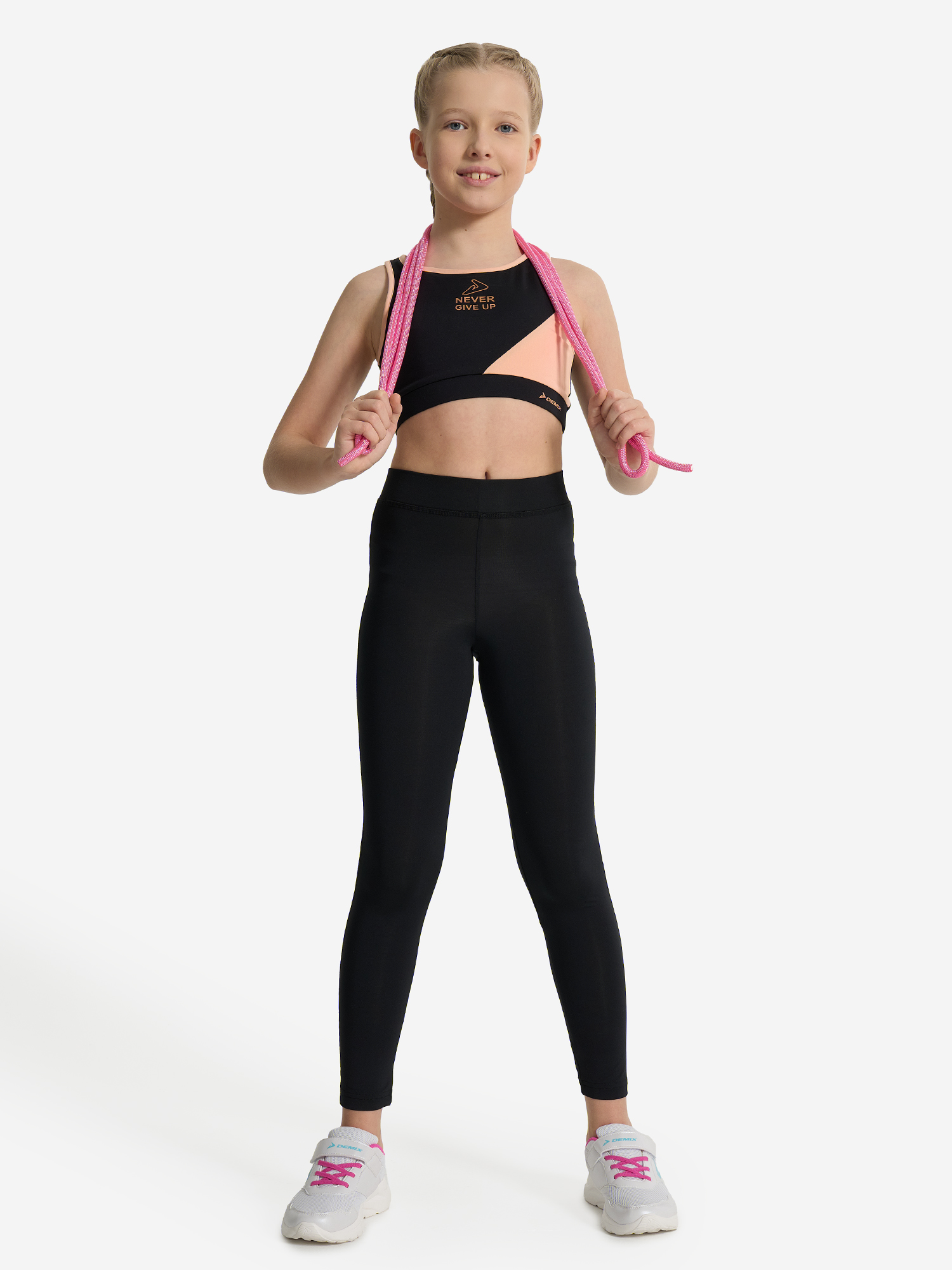 фото Скакалка гимнастическая demix, 3 м, розовый