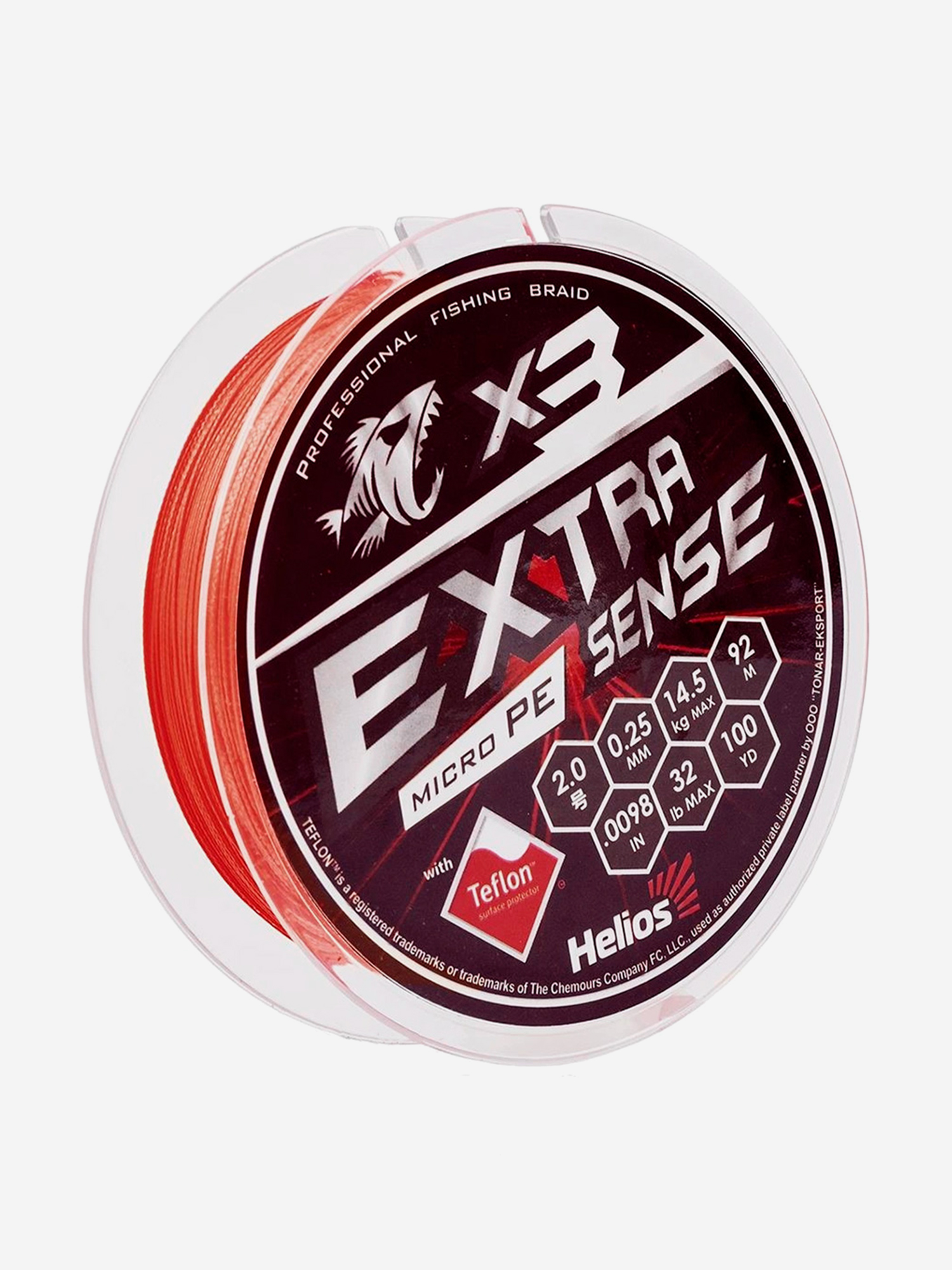 Шнур плетеный для рыбалки Helios Extrasense X3 PE, 92м, 0,25мм, 14,5кг, красный, Красный
Шнур плетеный для рыбалки Helios Extrasense X3 PE, 92м, 0,25мм, 14,5кг, красный, Красный