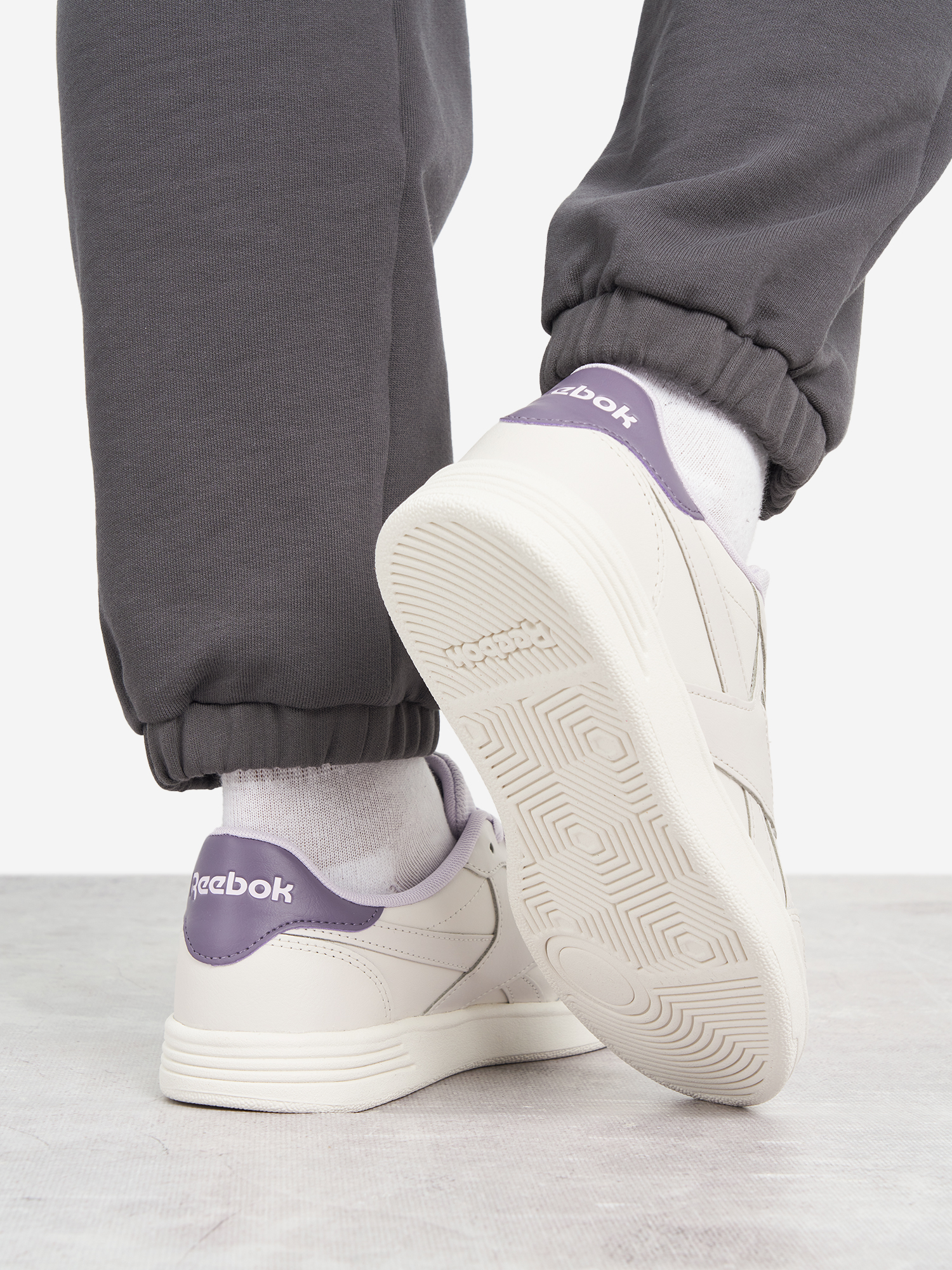 фото Кеды женские reebok court advance, бежевый