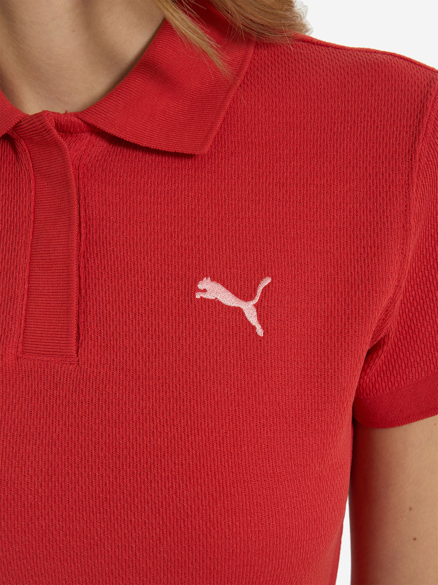 фото Поло женское puma premium ess, красный