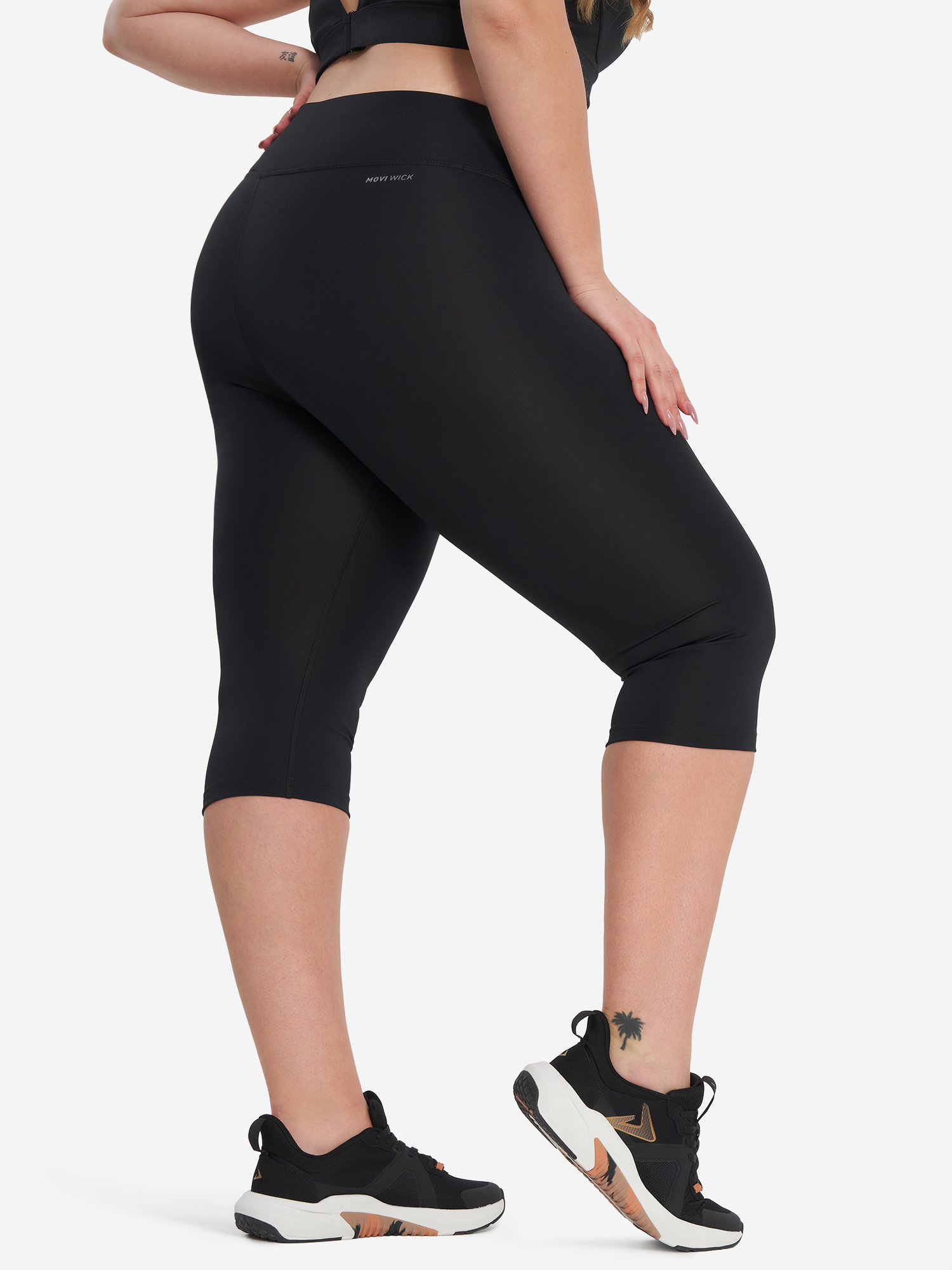 фото Бриджи женские demix, plus size, черный