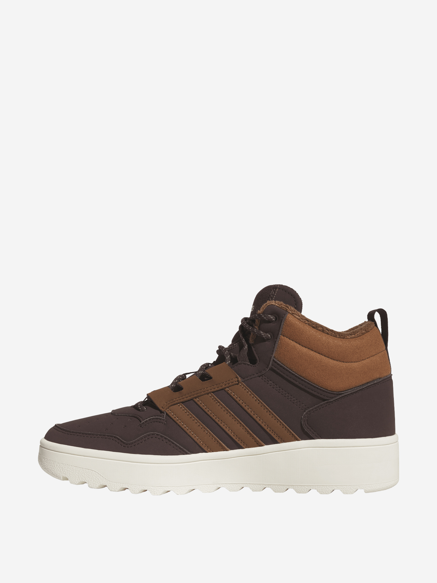 фото Кеды утепленные женские adidas hoops 4.0 winterized, коричневый