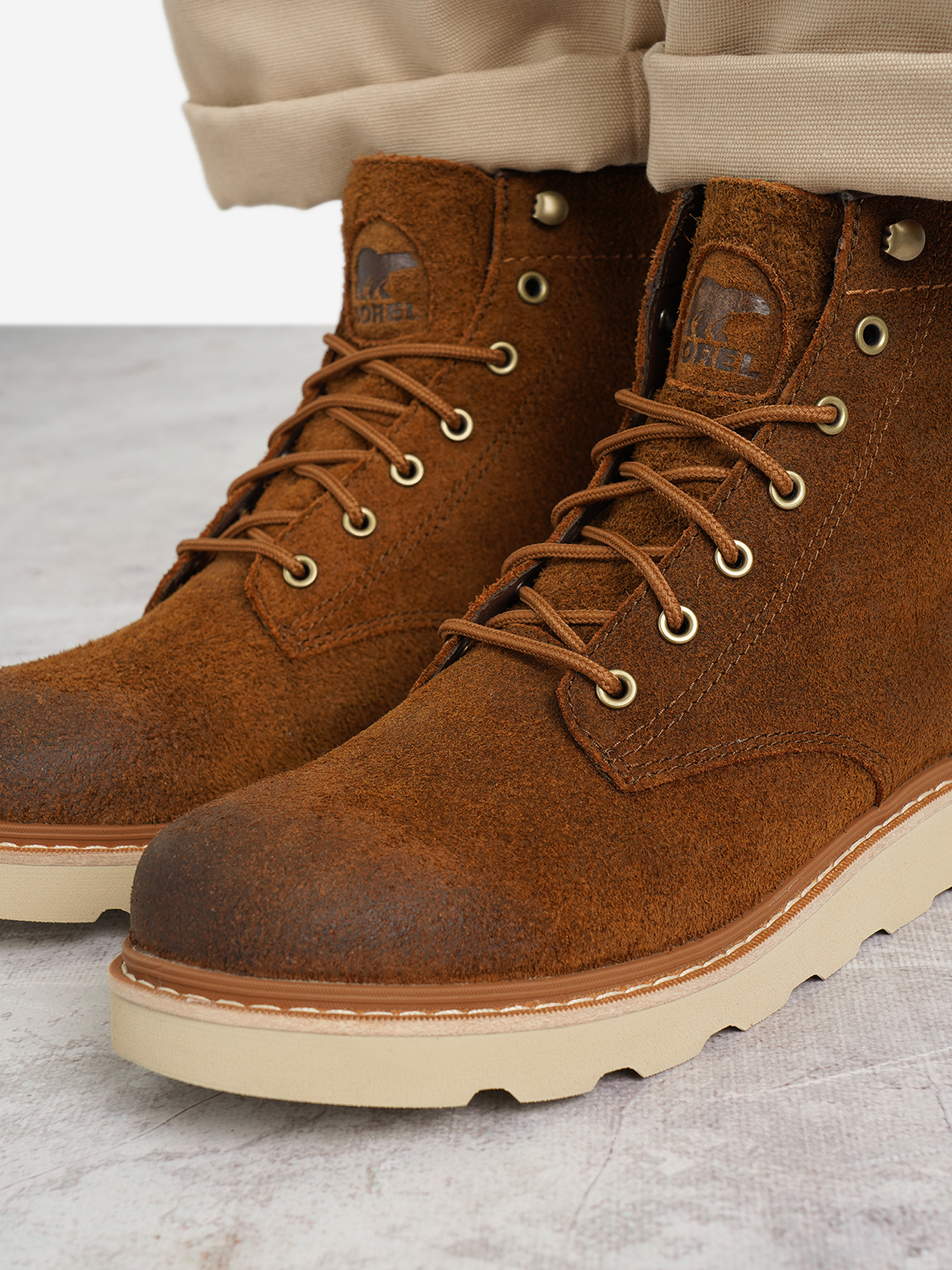 фото Ботинки мужские sorel slabtown 62'™ six wp, коричневый