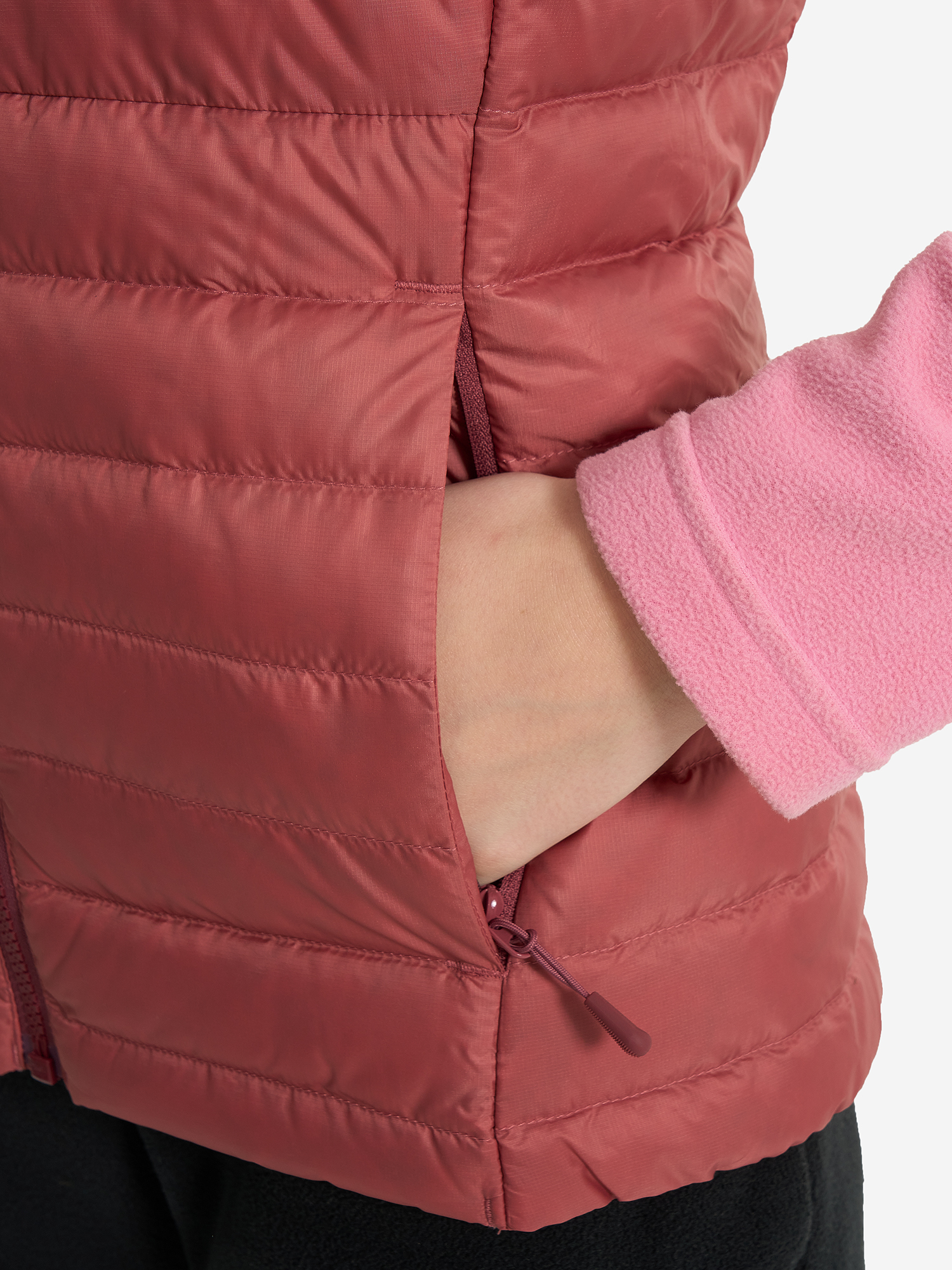 фото Жилет пуховый женский jack wolfskin pilvi, красный