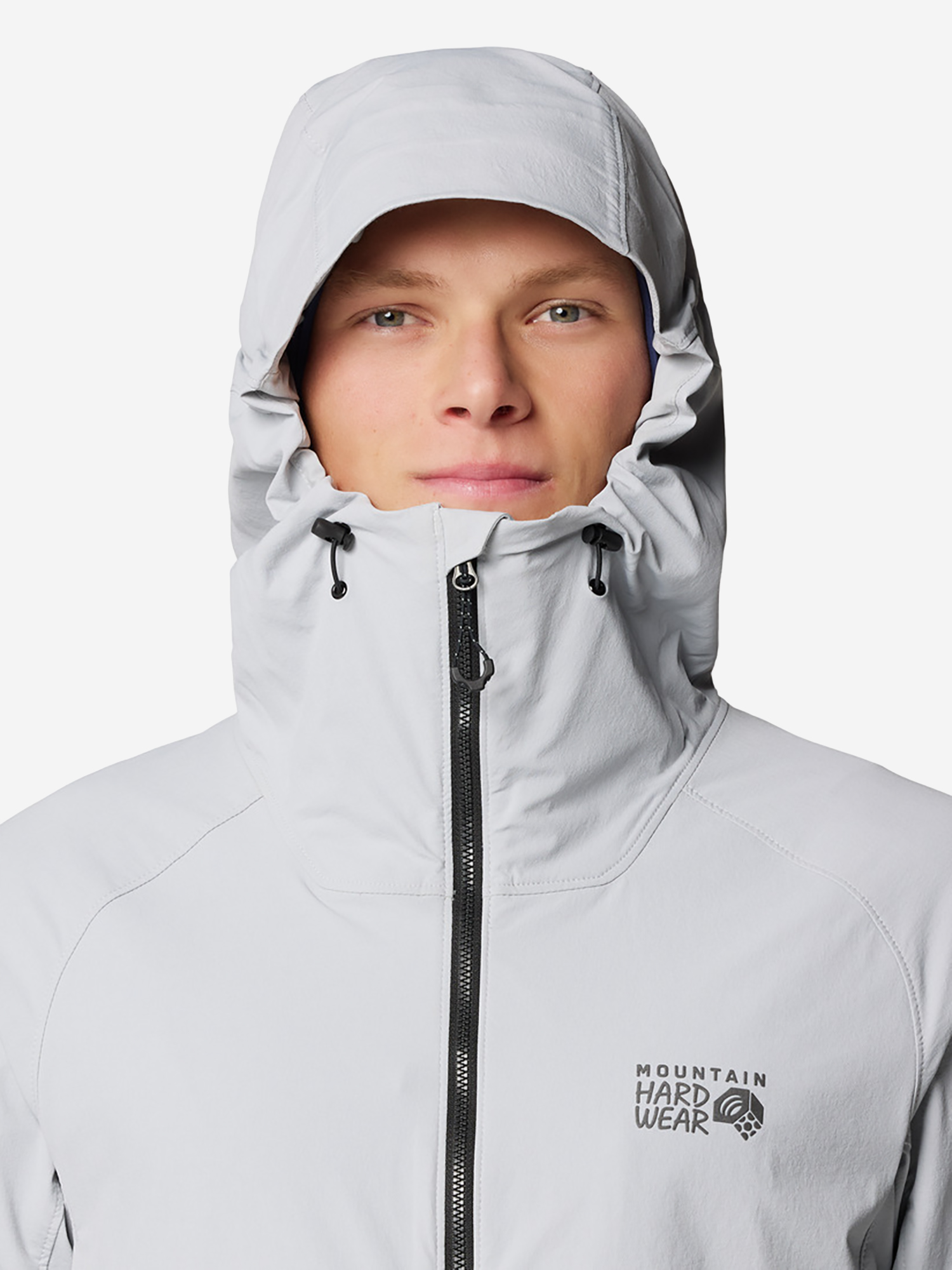 фото Куртка софтшелл мужская mountain hardwear chockstone alpine lt hooded jacket, серый