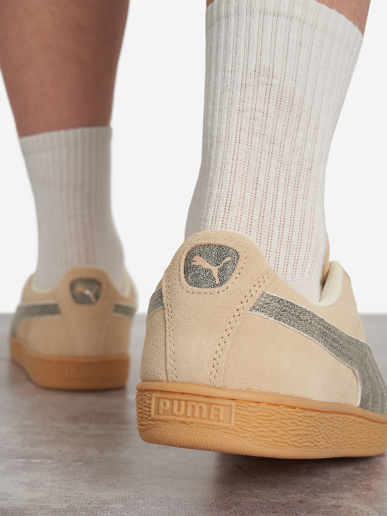 фото Кеды мужские puma suede reward, бежевый