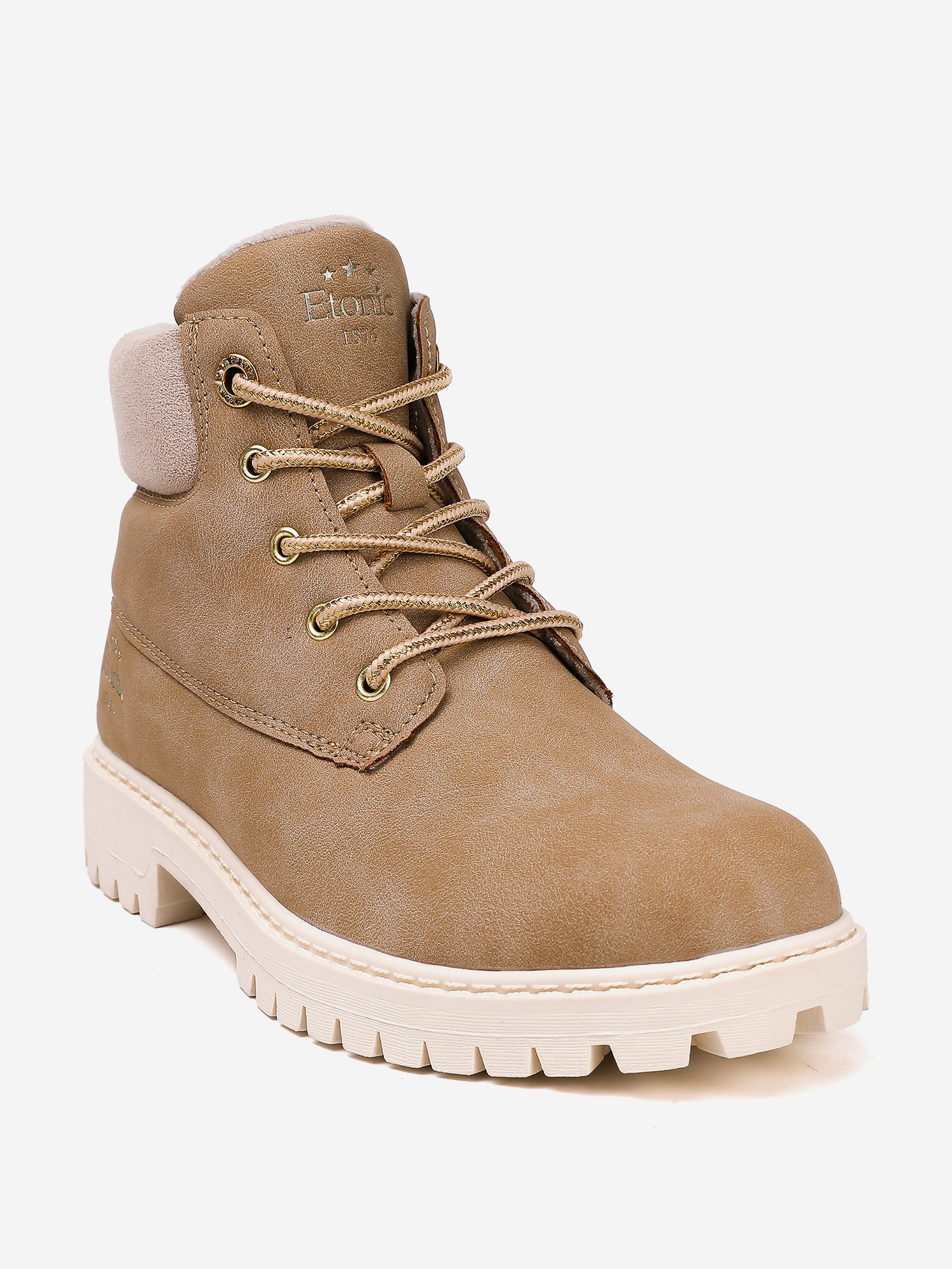 фото Ботинки утепленные для девочек etonic aspen vintage, бежевый