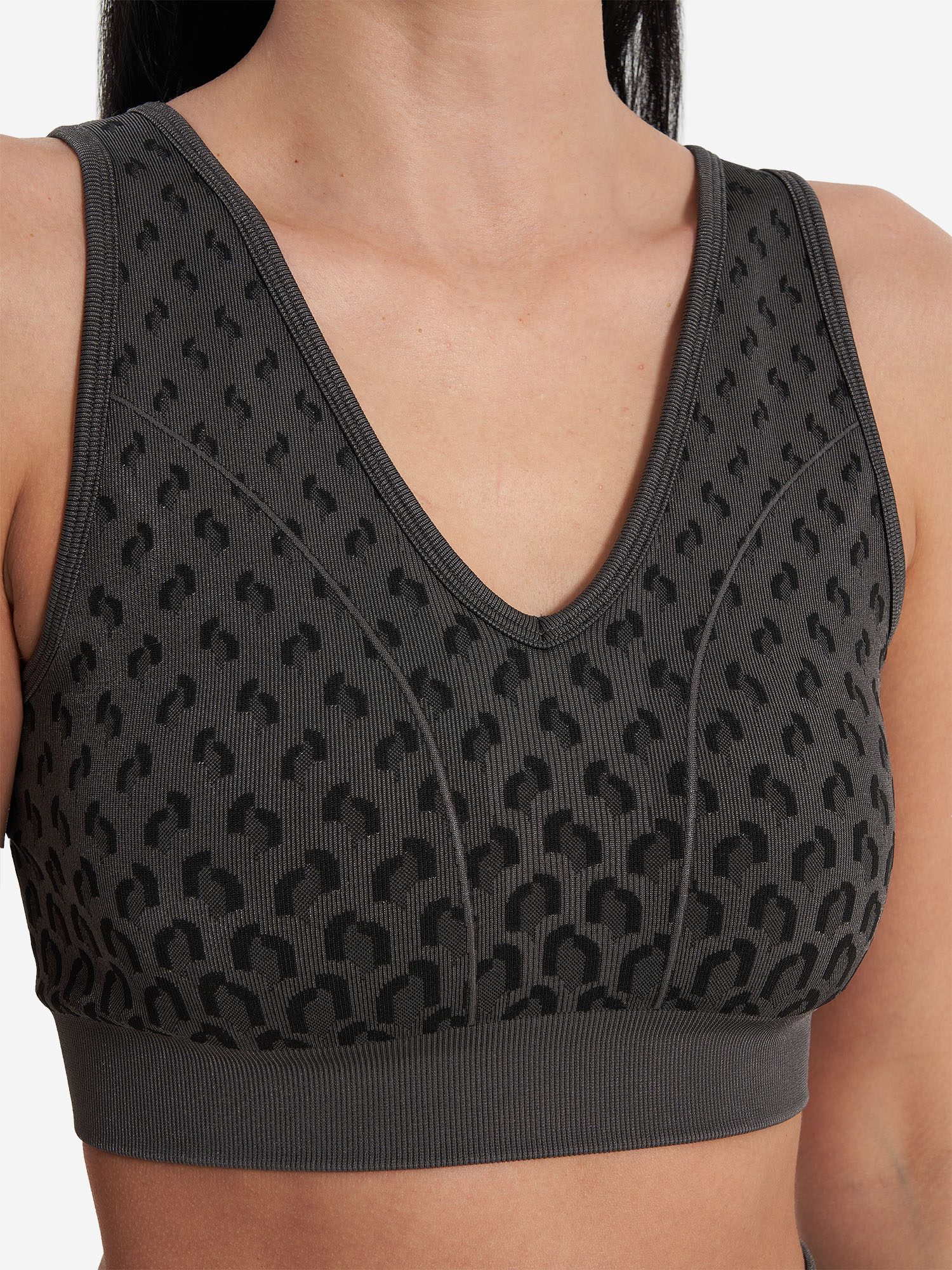 фото Топ бра спортивный demix highflow seamless longline, серый