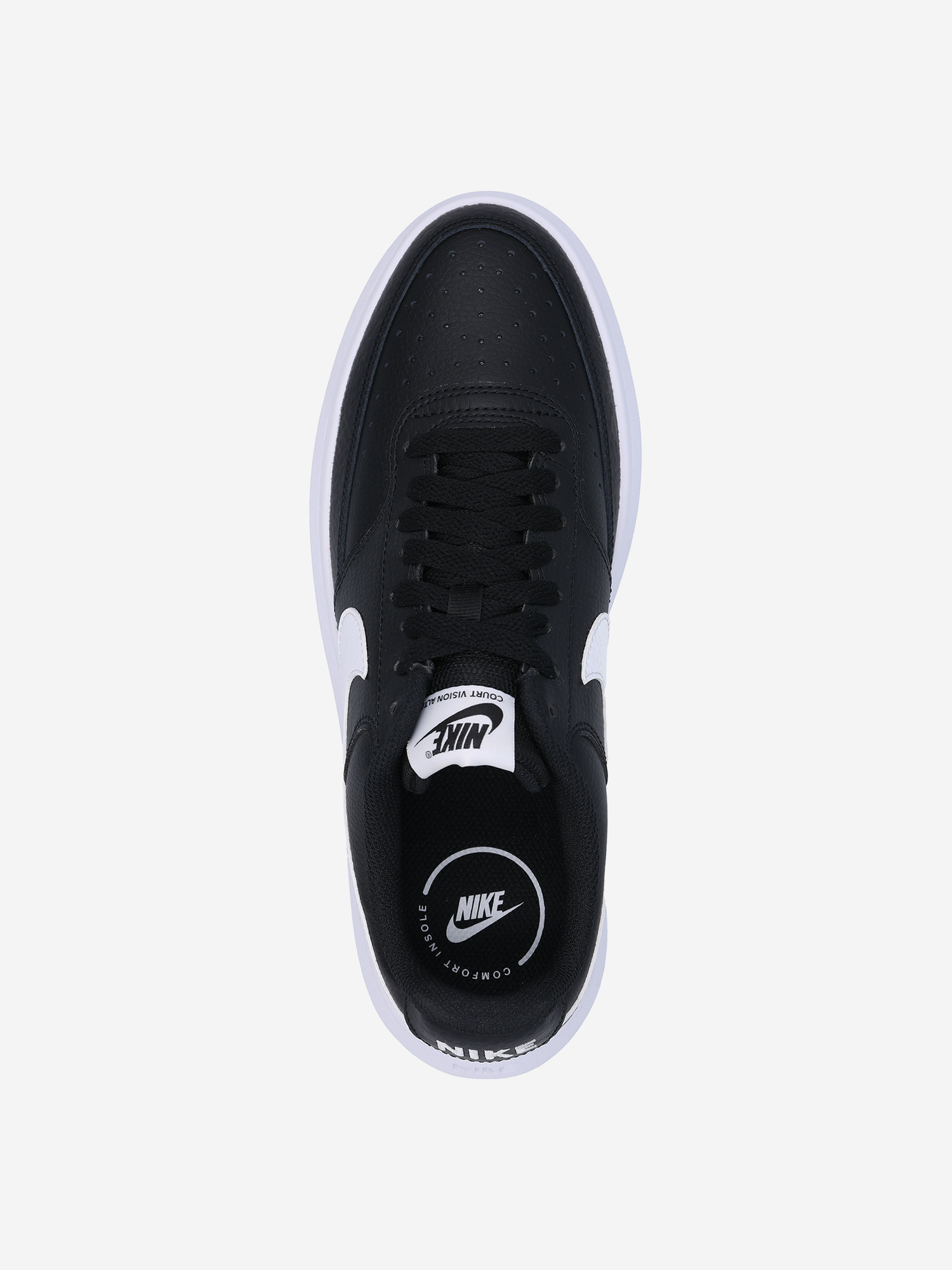 фото Кеды женские nike court vision alta, черный