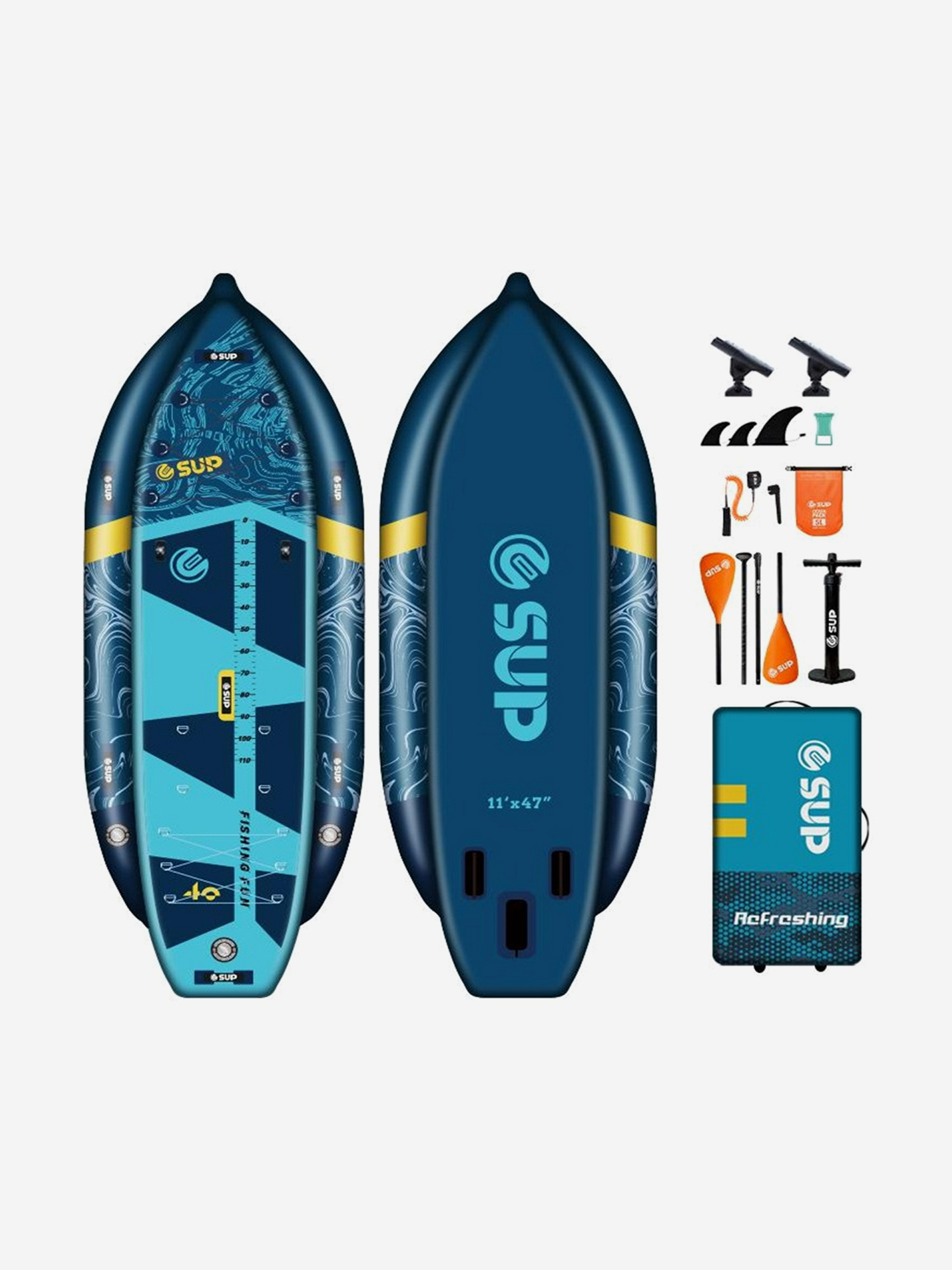 Надувная двухслойная SUP-доска E-SUP TRANQUIL 10'6"x46"x7" 335*119*20 см, Голубой
Надувная двухслойная SUP-доска E-SUP TRANQUIL 10'6"x46"x7" 335*119*20 см, Голубой