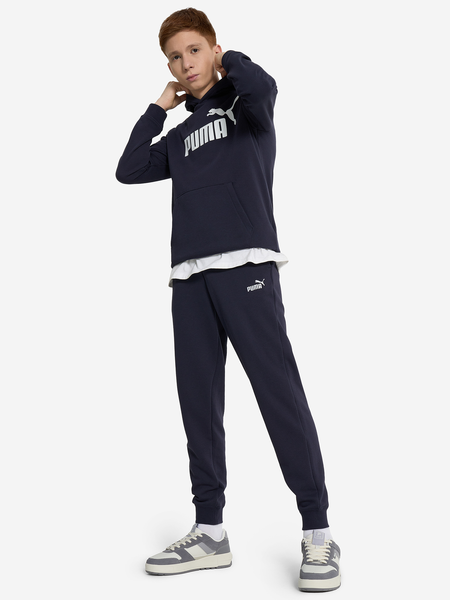фото Брюки для мальчиков puma no. 1 logo, синий