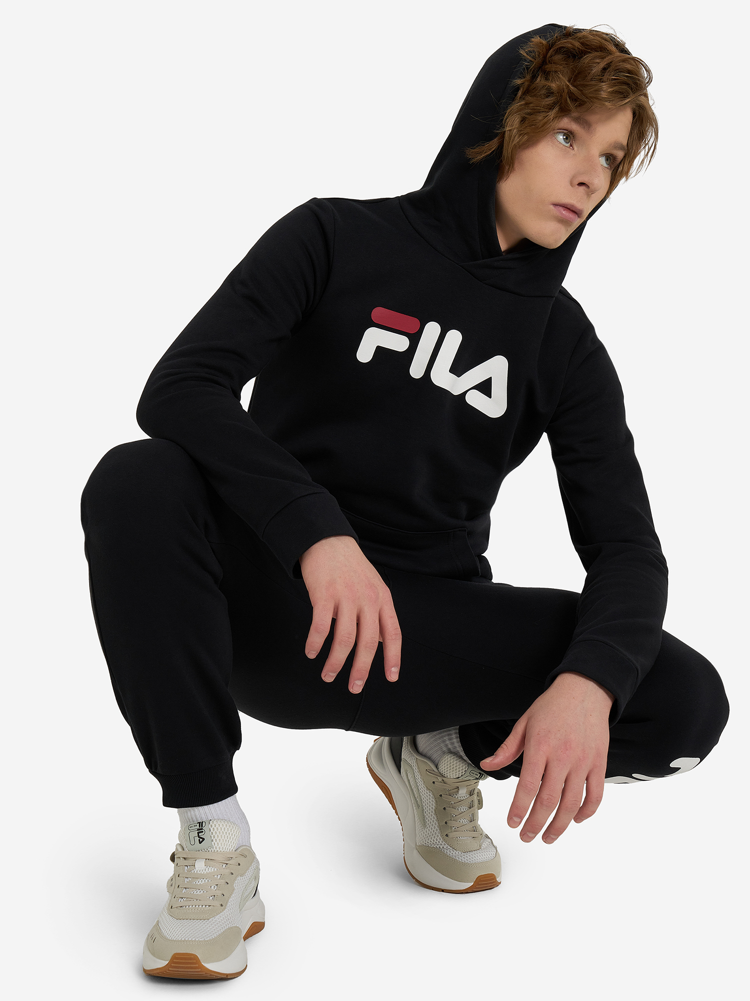 фото Худи для мальчиков fila, черный