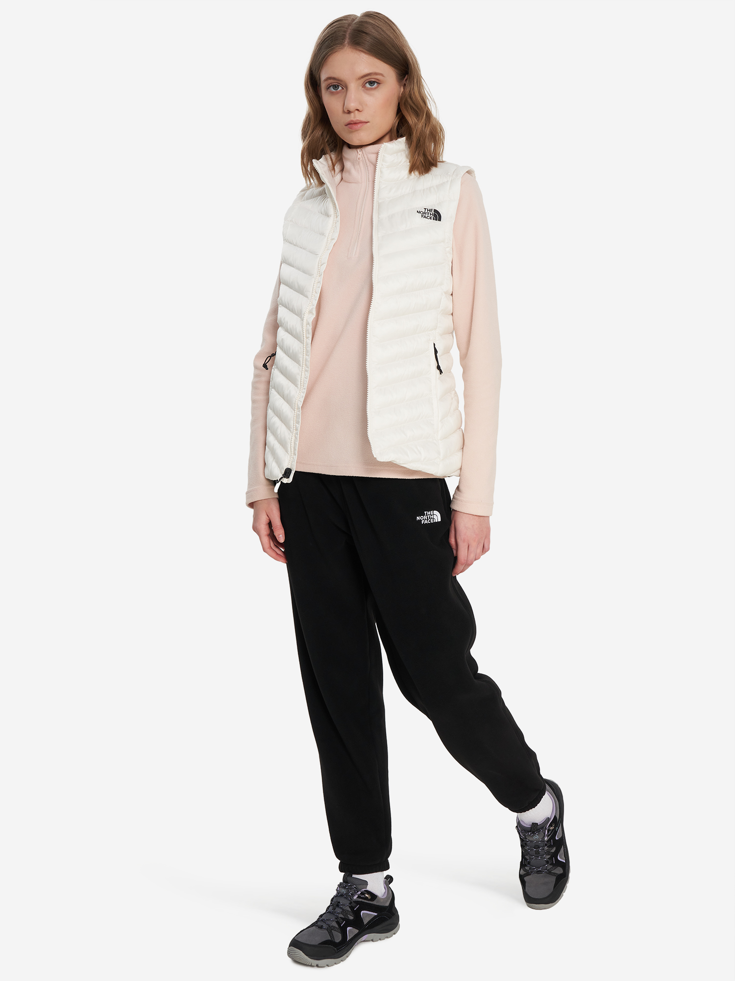 фото Жилет утепленный женский the north face huila synth, бежевый