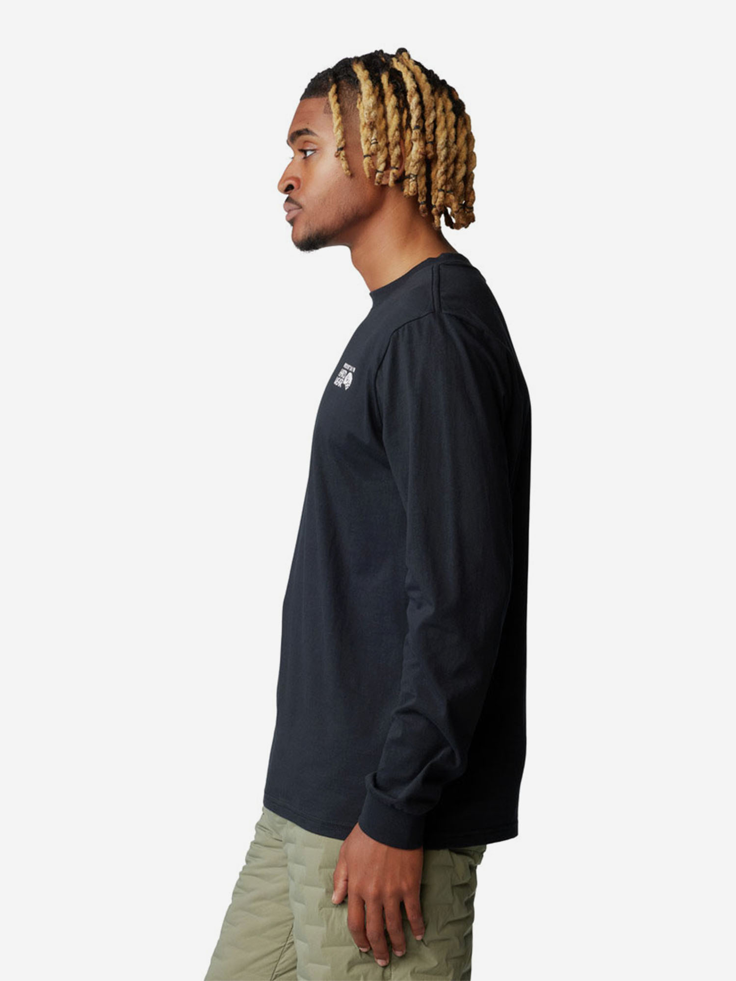 фото Лонгслив мужской mountain hardwear box logo, черный