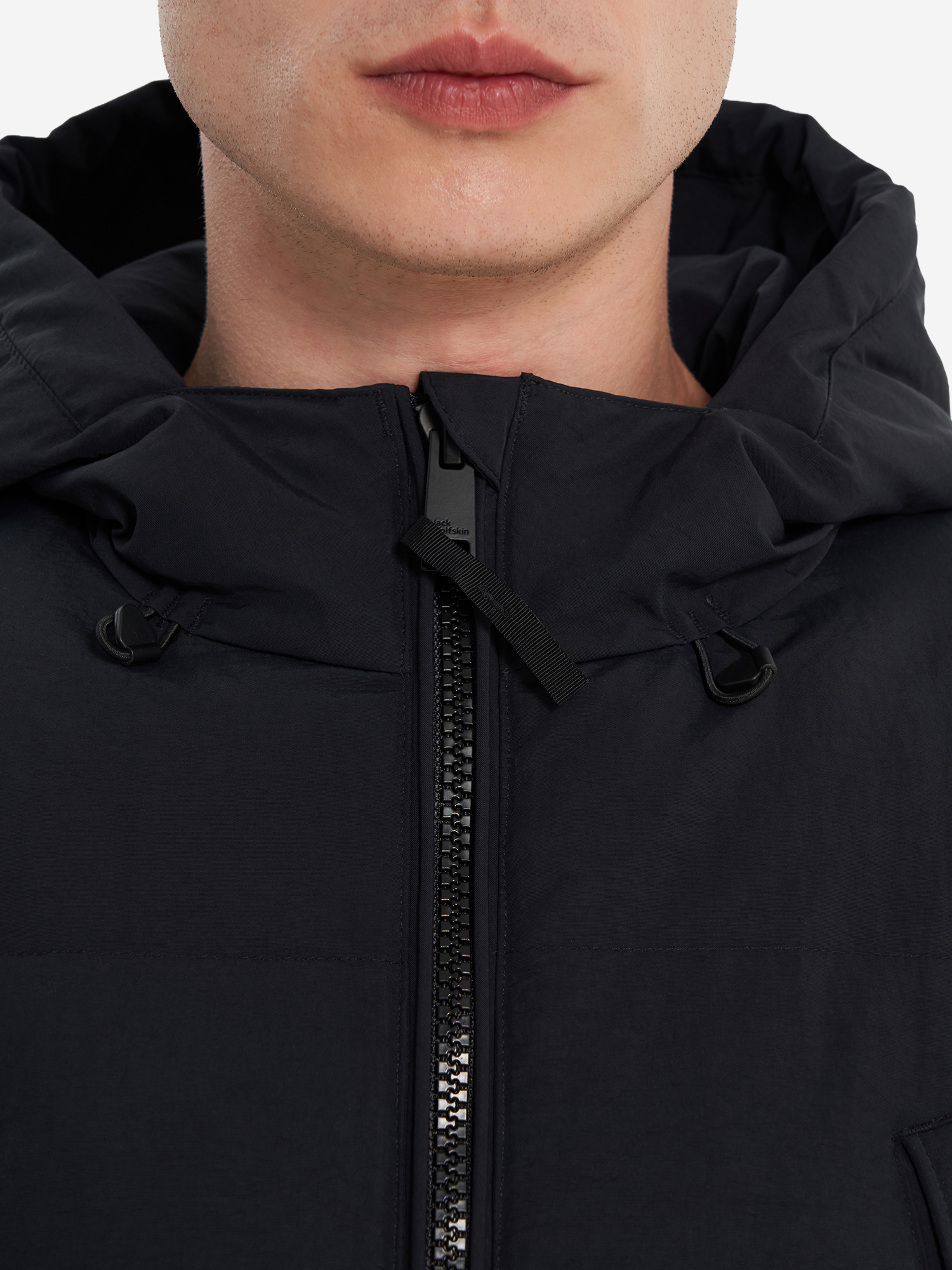 фото Пуховик мужской jack wolfskin nordlicht, черный