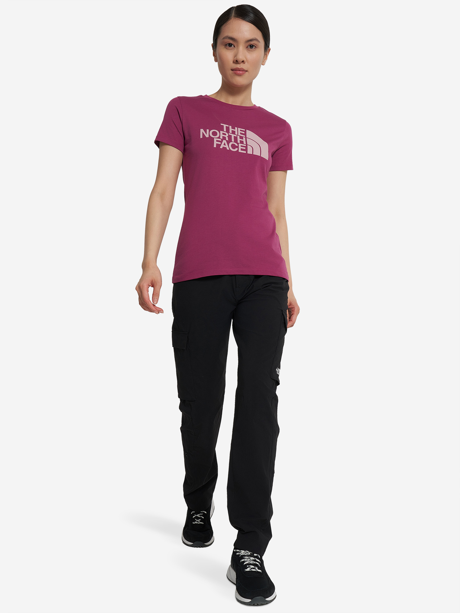 фото Футболка женская the north face easy, розовый