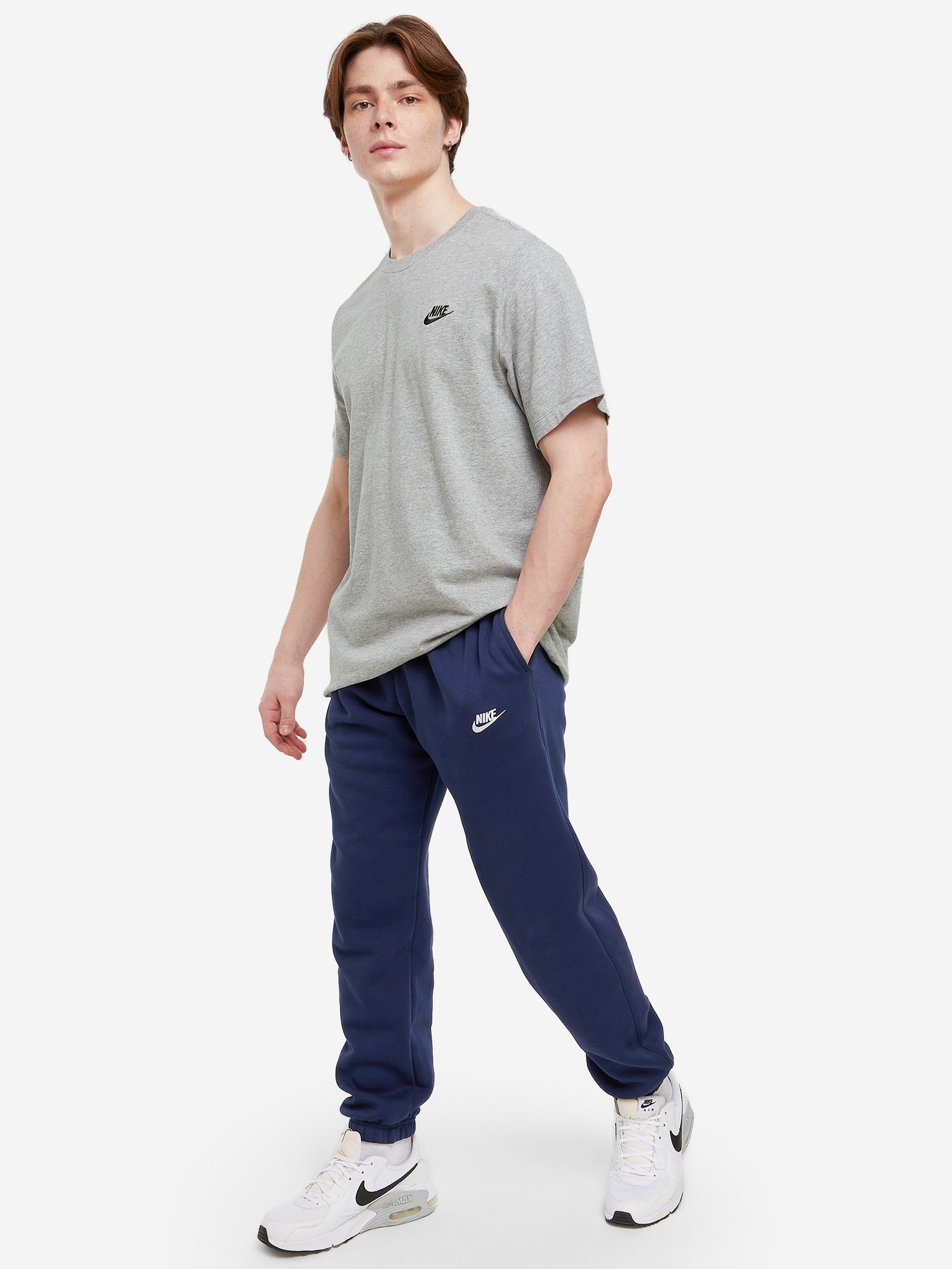 фото Брюки мужские nike sportswear club fleece, синий
