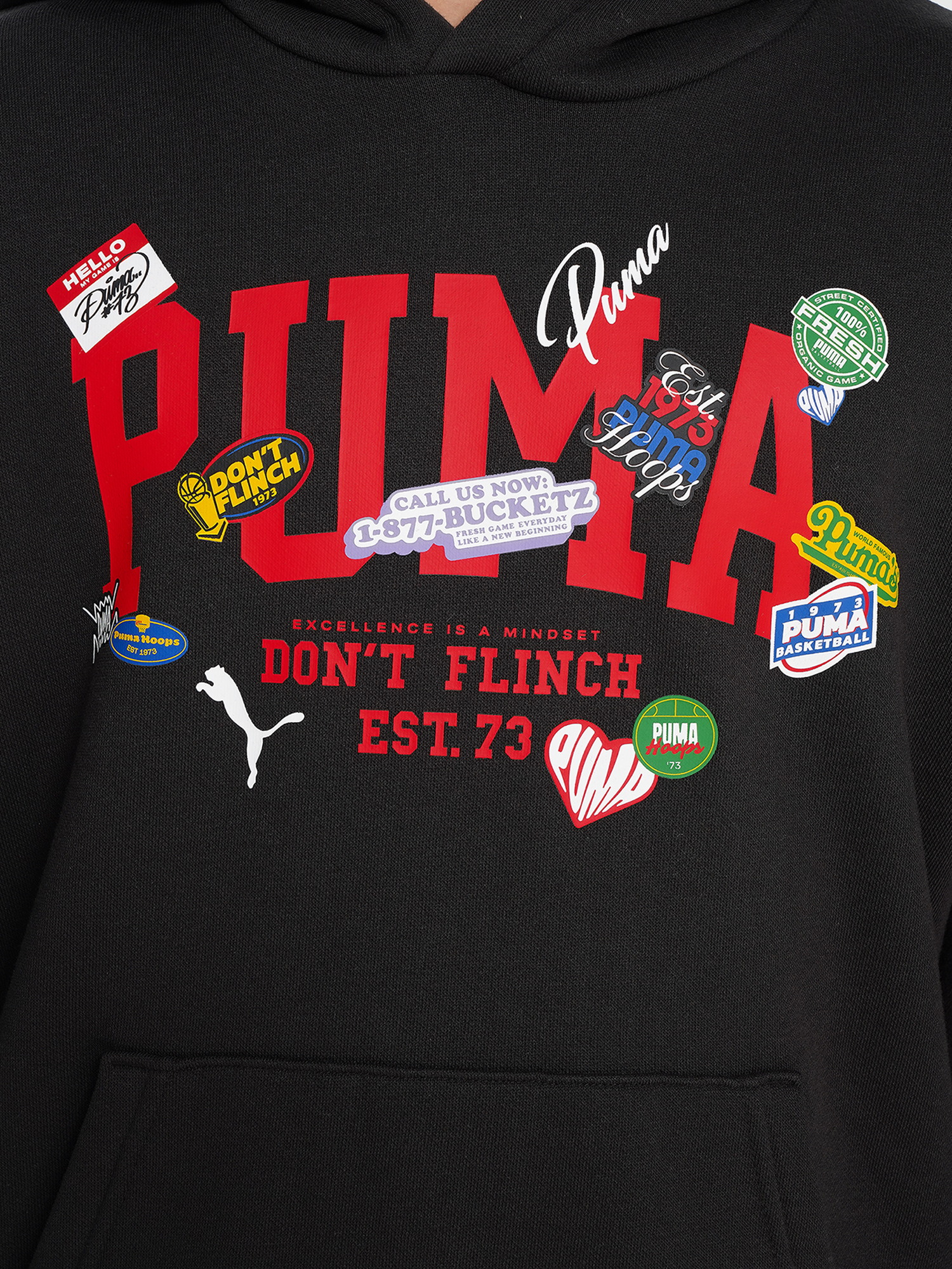 фото Худи для мальчиков puma basketball hooperhotline, черный